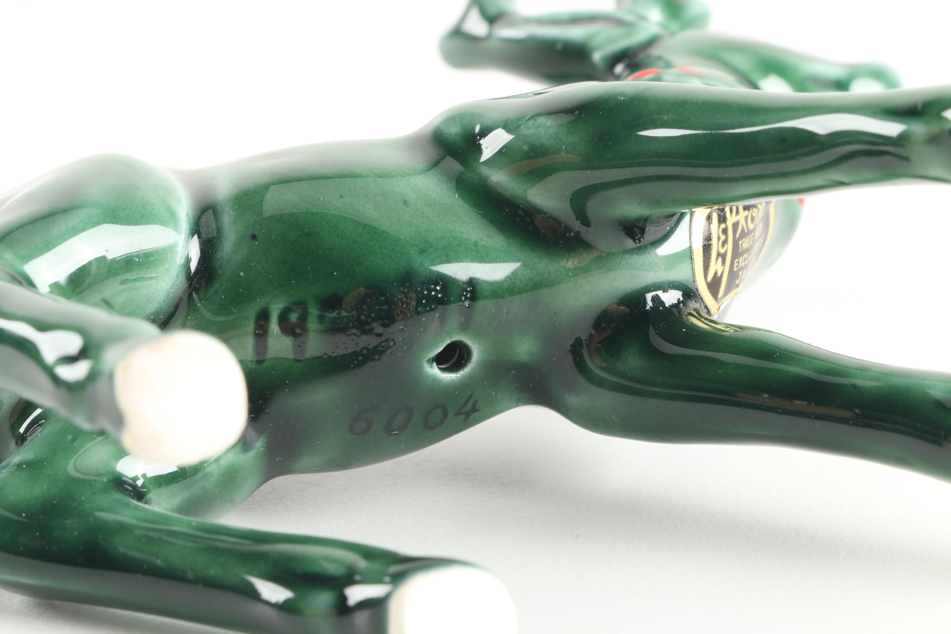 Lefton Ceramic Reindeer and Sleigh