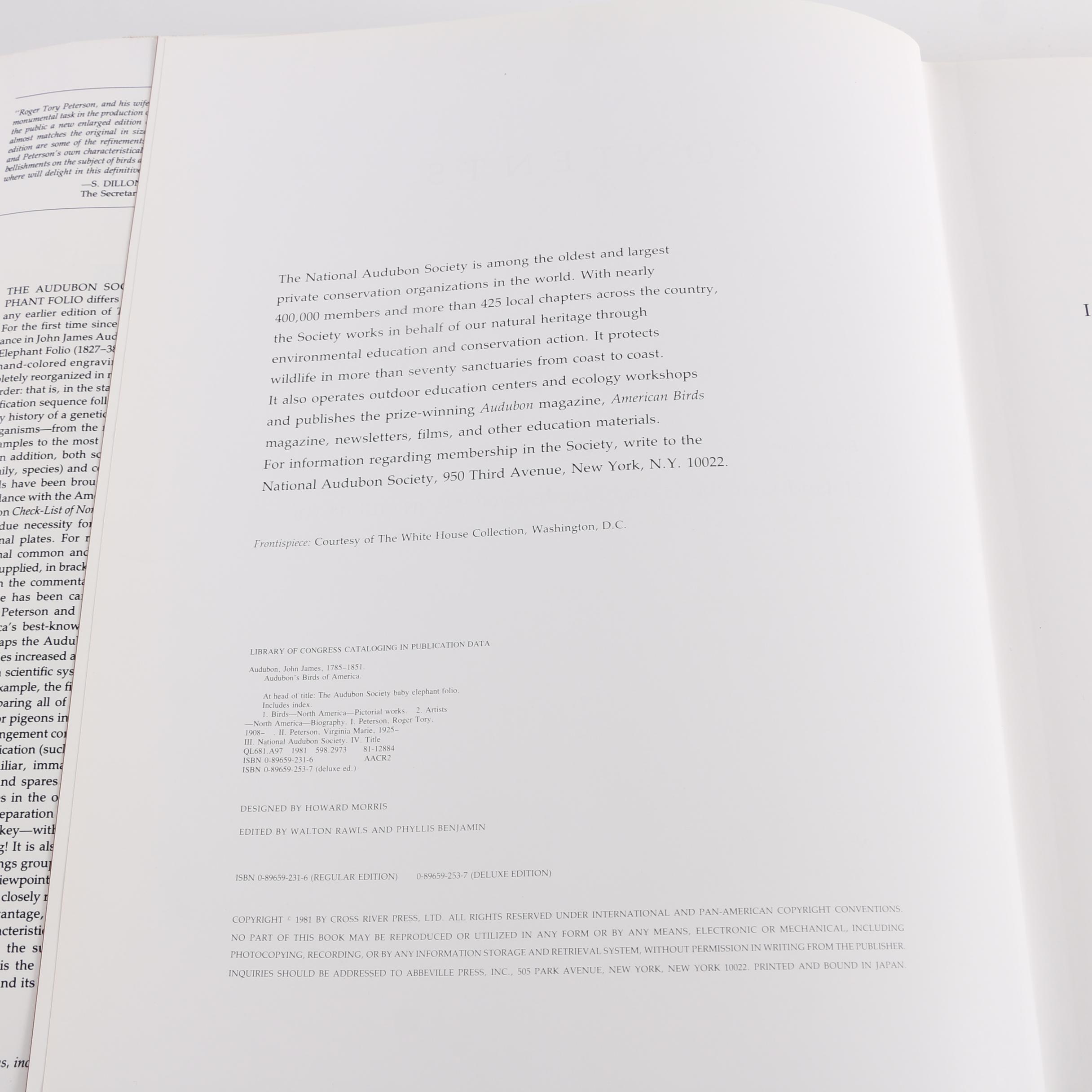 1981 "Audubon's Birds of America" Baby Elephant Folio by the Petersons