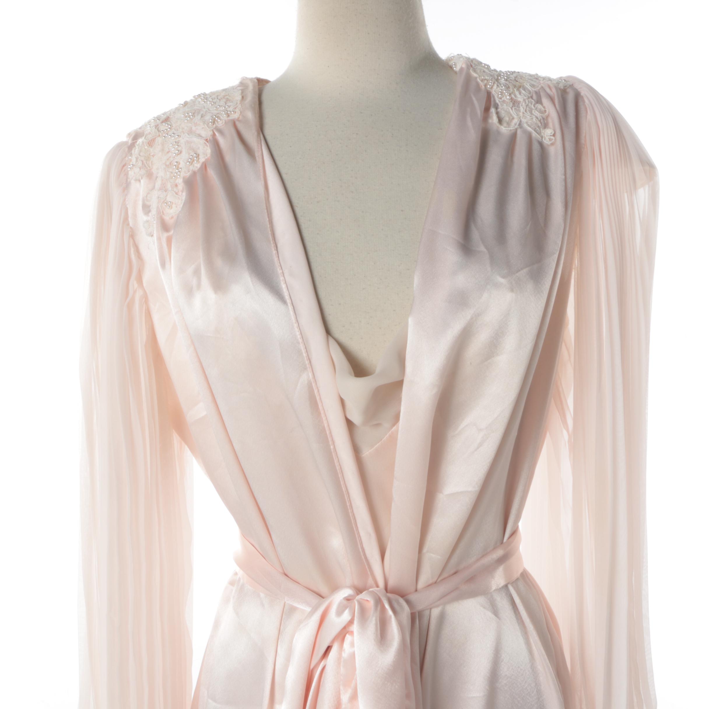 Vintage Jonquil by Diane Samandi Pink Two-Piece Sleepwear Set