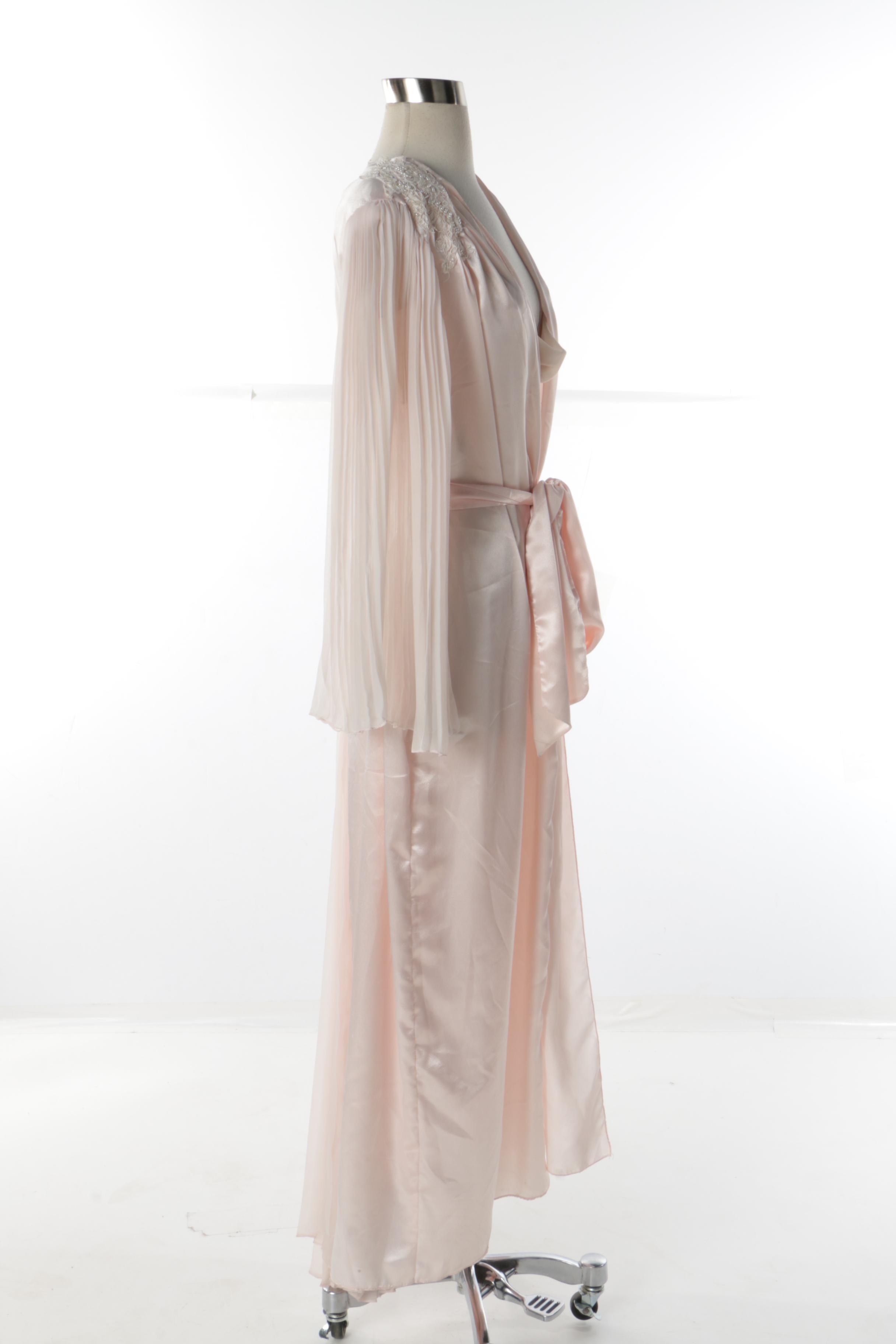 Vintage Jonquil by Diane Samandi Pink Two-Piece Sleepwear Set