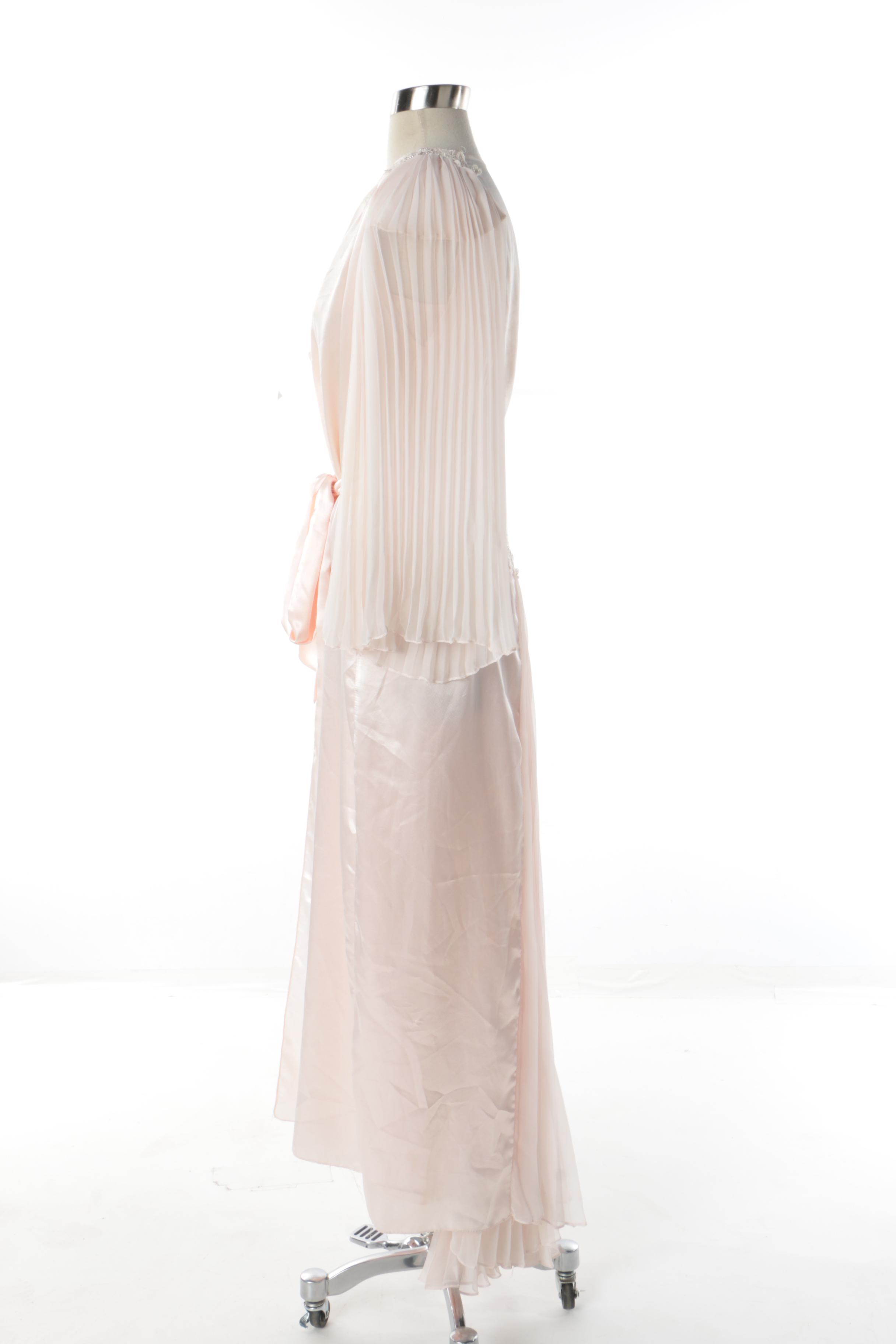 Vintage Jonquil by Diane Samandi Pink Two-Piece Sleepwear Set