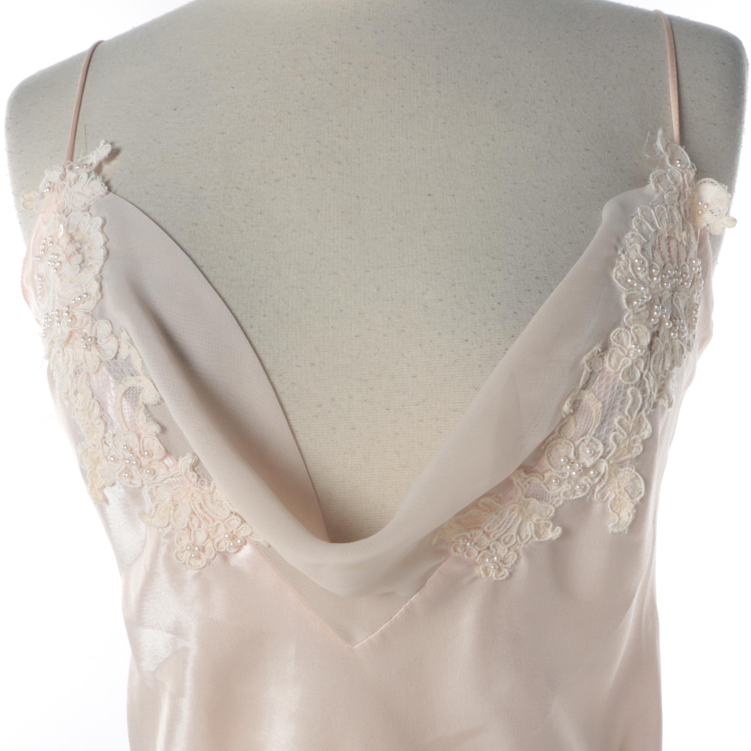 Vintage Jonquil by Diane Samandi Pink Two-Piece Sleepwear Set