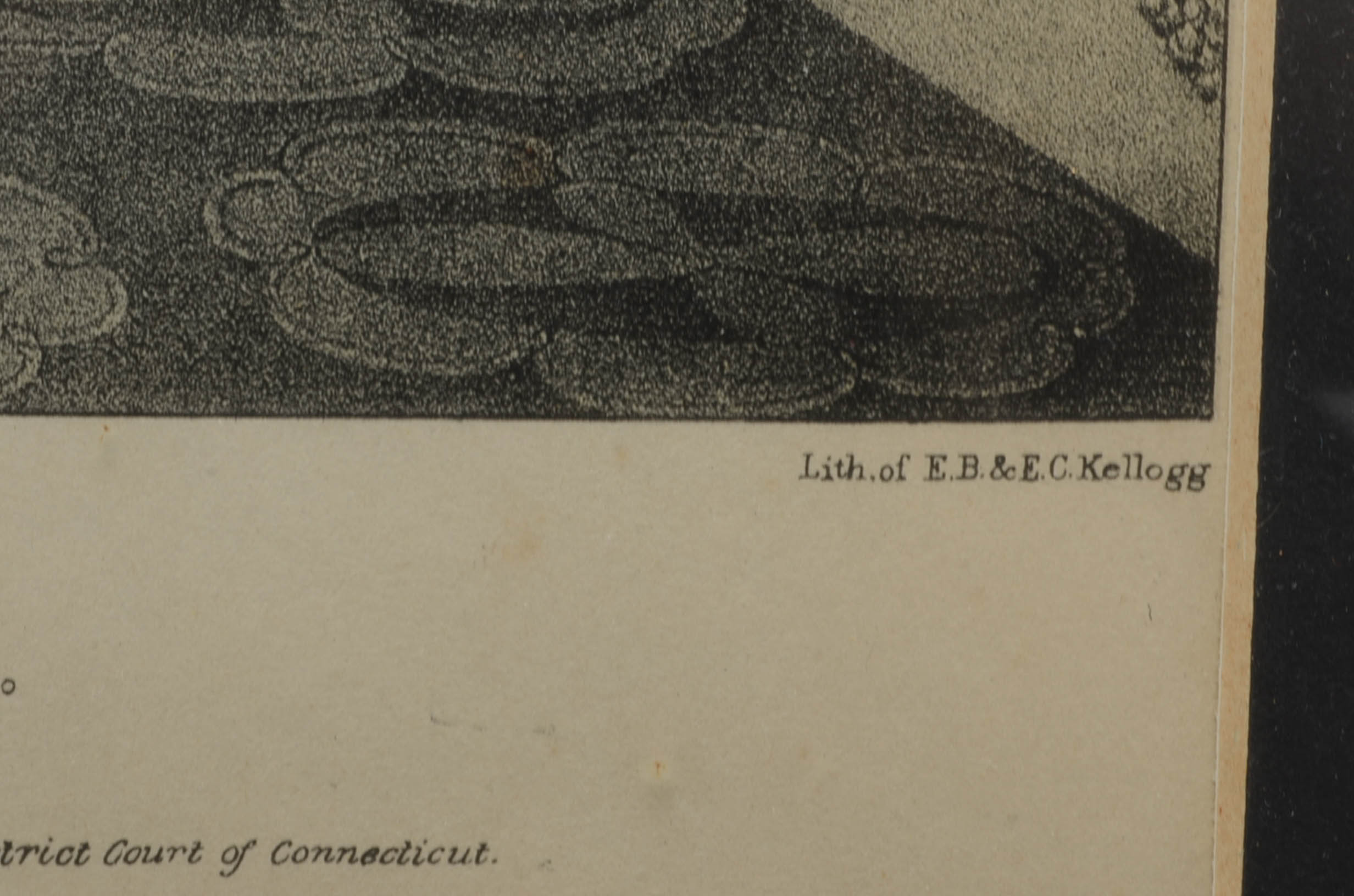 William H. Brown 1844 Lithographic Silhouette Portrait "William Henry Harrison"