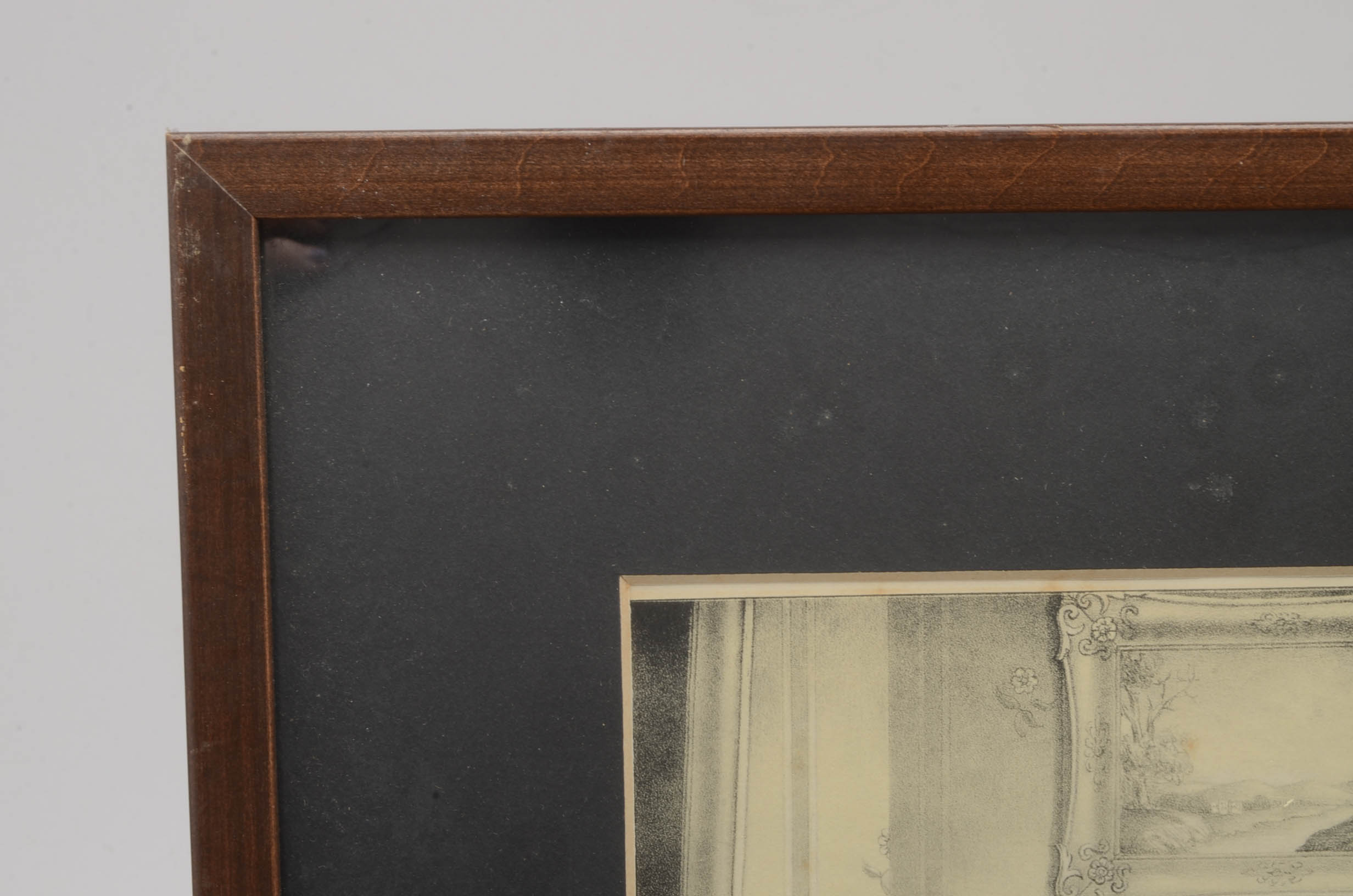 William H. Brown 1844 Lithographic Silhouette Portrait "William Henry Harrison"