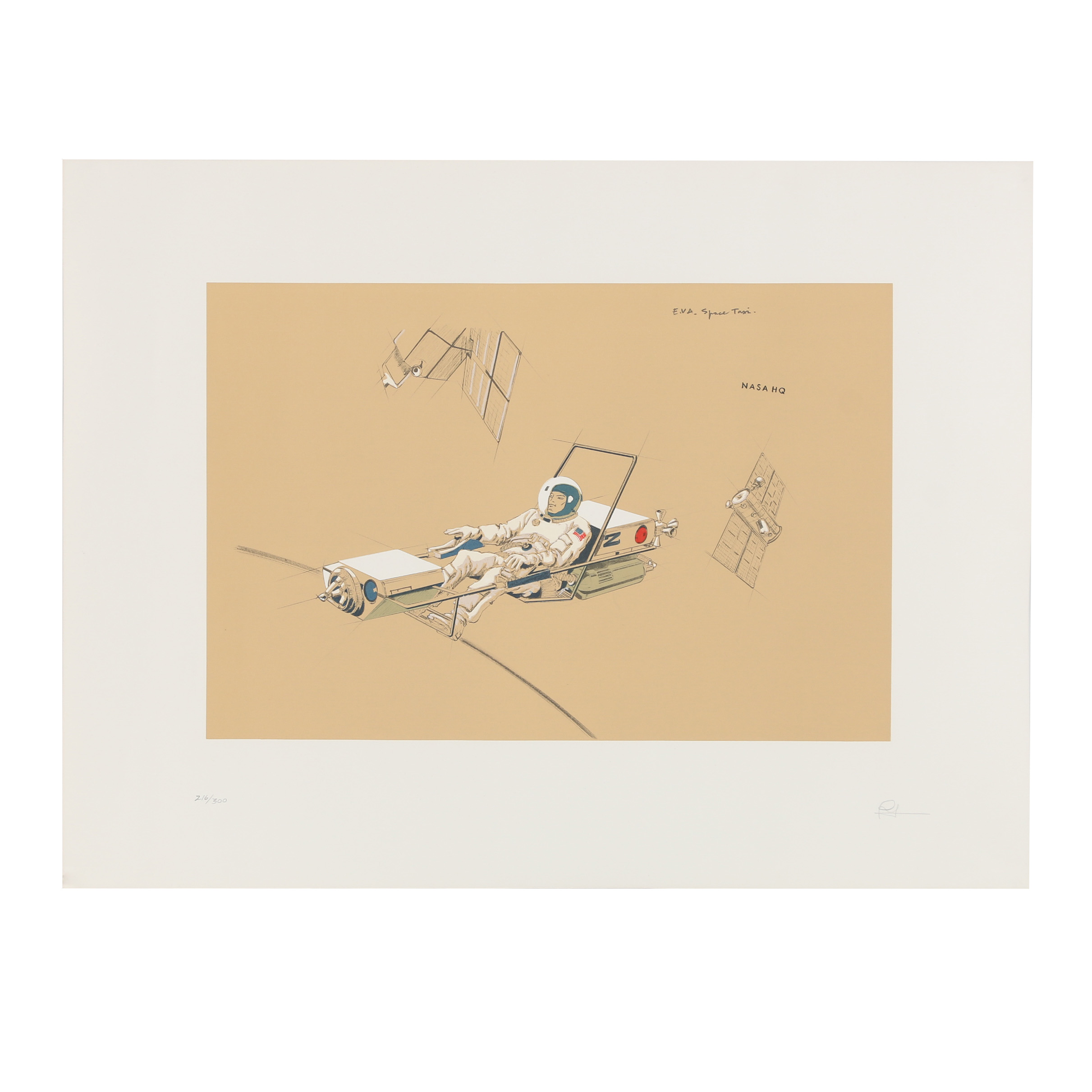 Raymond Loewy Lithograph "Space Maintenance"