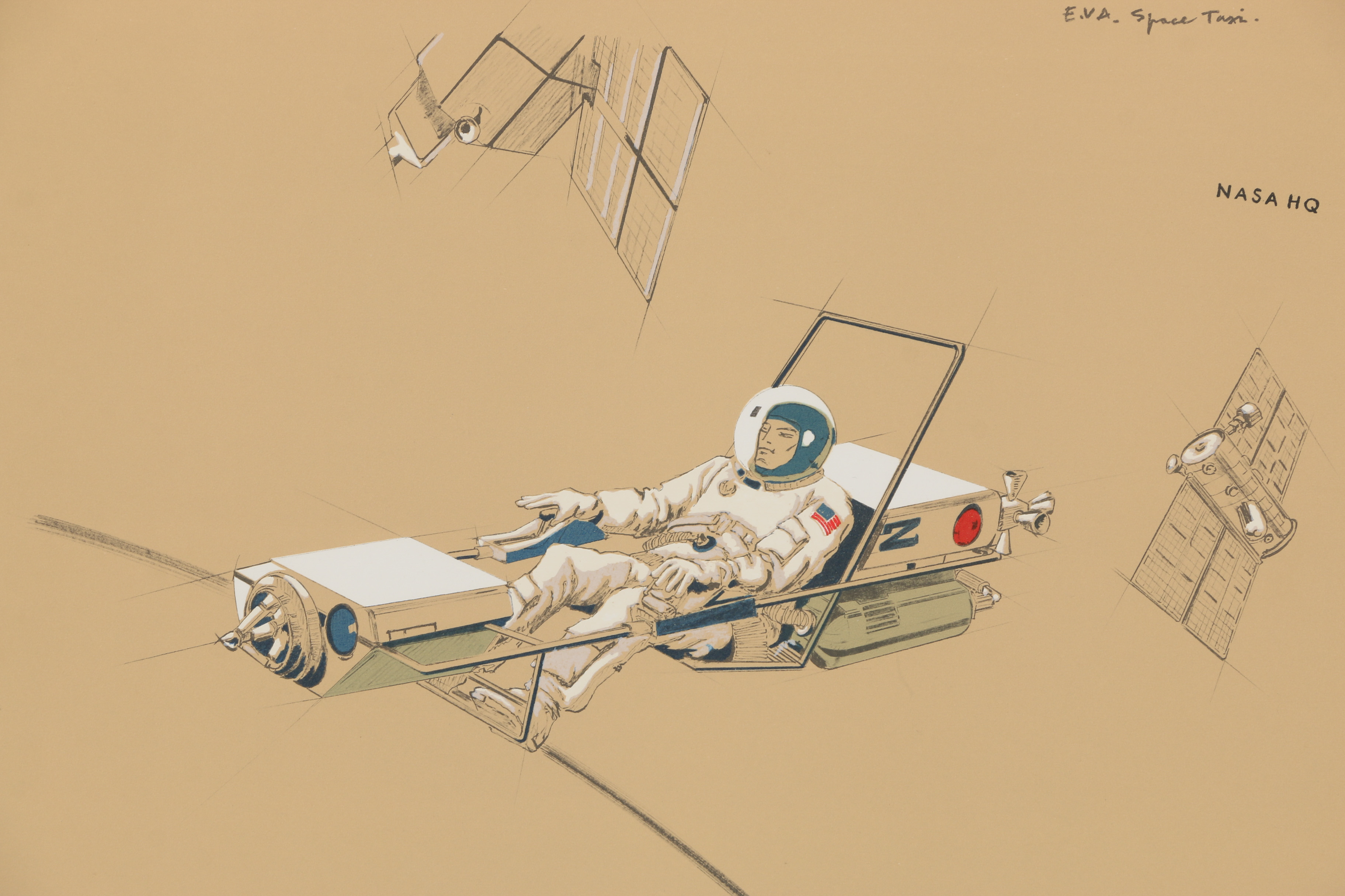 Raymond Loewy Lithograph "Space Maintenance"