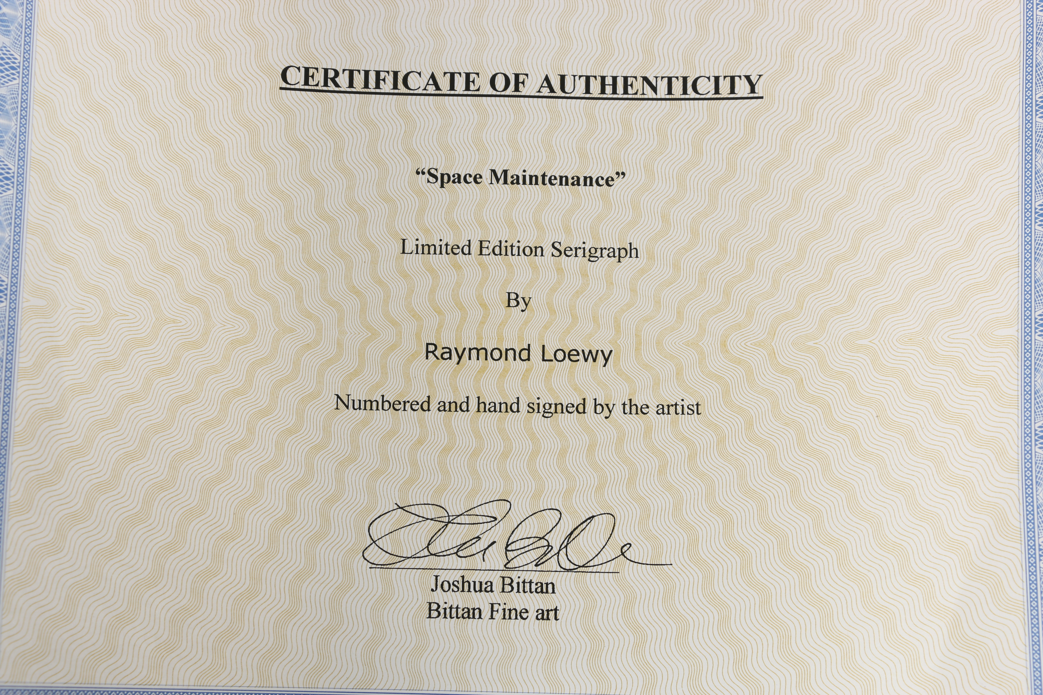 Raymond Loewy Lithograph "Space Maintenance"