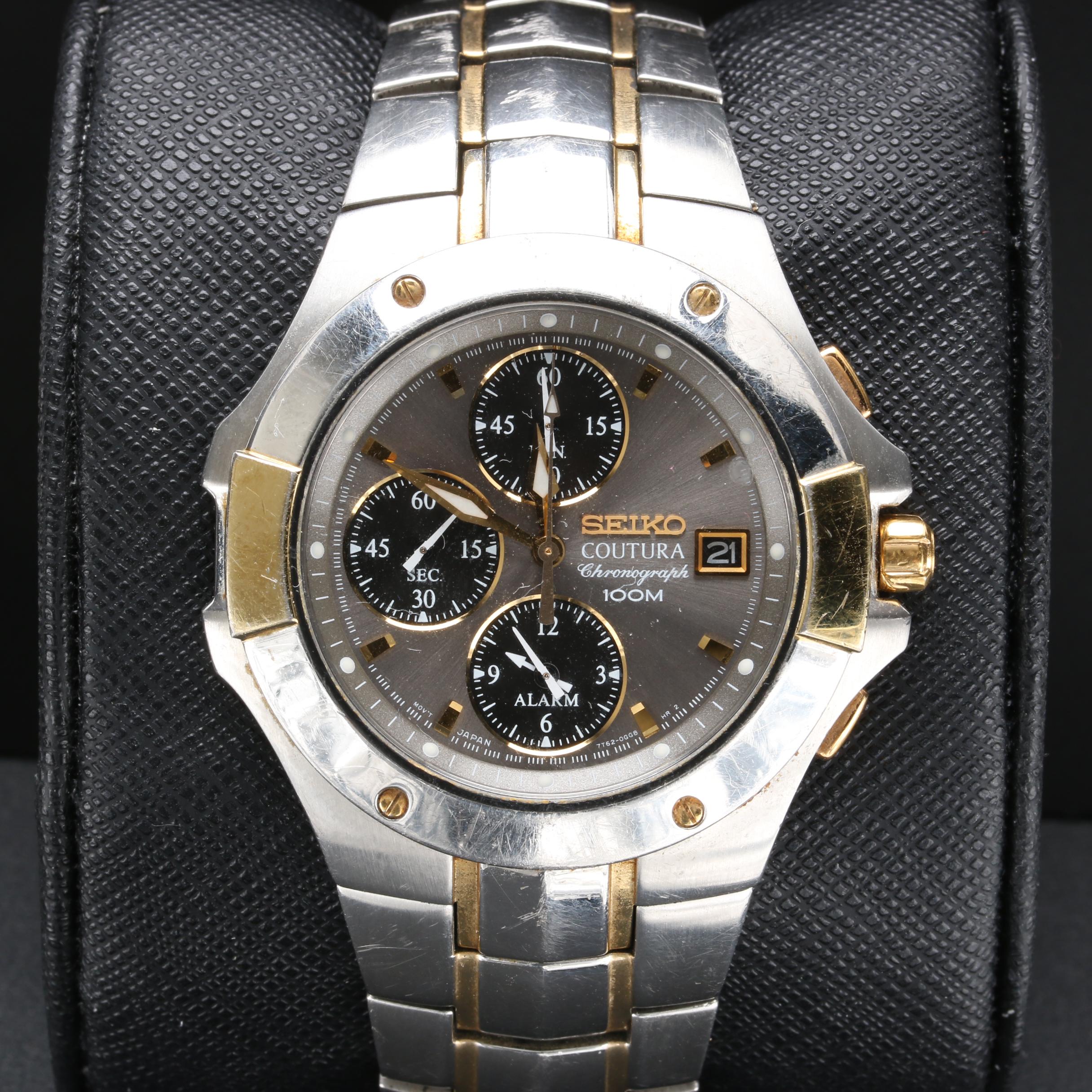 Seiko "Coutura" Two Tone Chronograph Watch