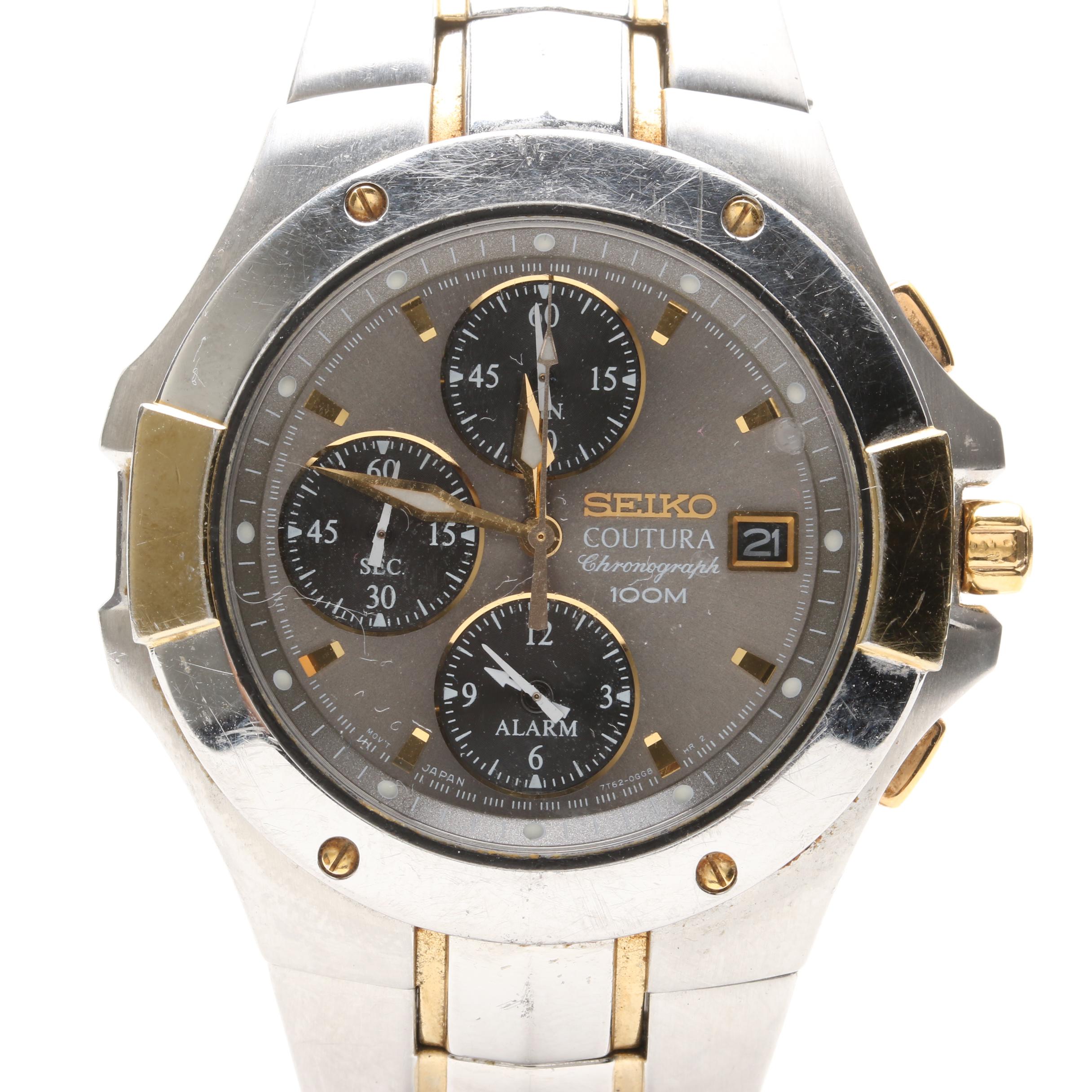 Seiko "Coutura" Two Tone Chronograph Watch