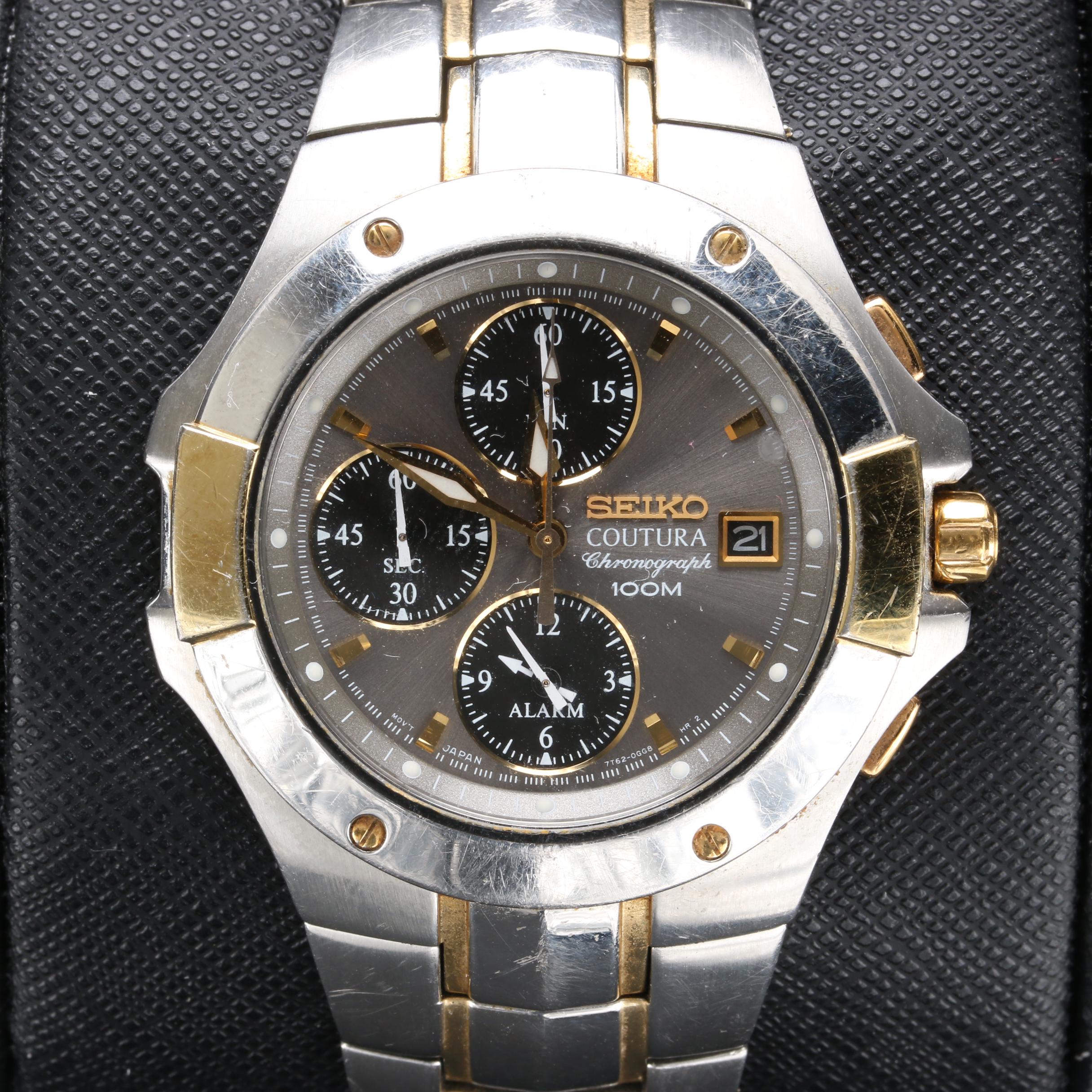 Seiko "Coutura" Two Tone Chronograph Watch