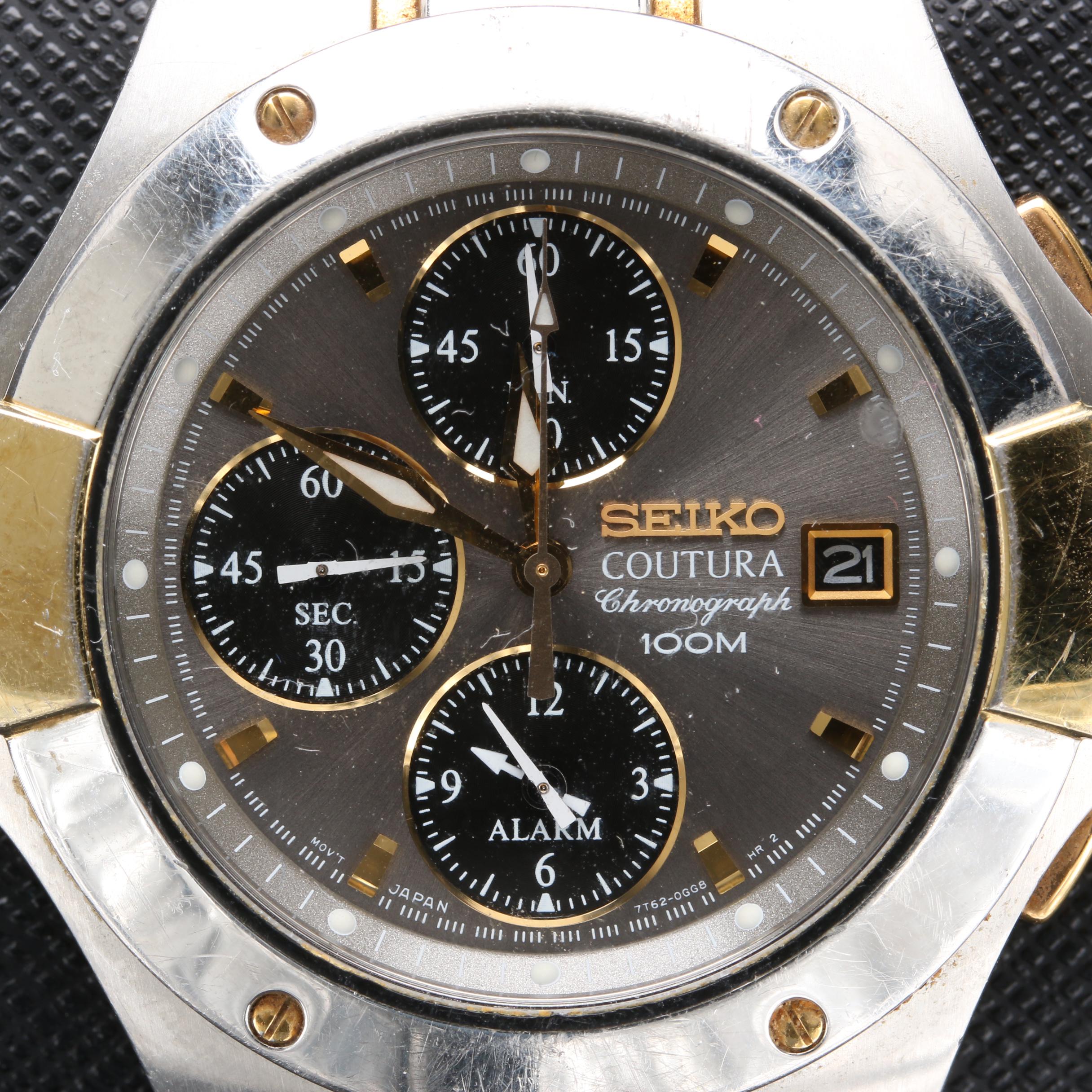 Seiko "Coutura" Two Tone Chronograph Watch