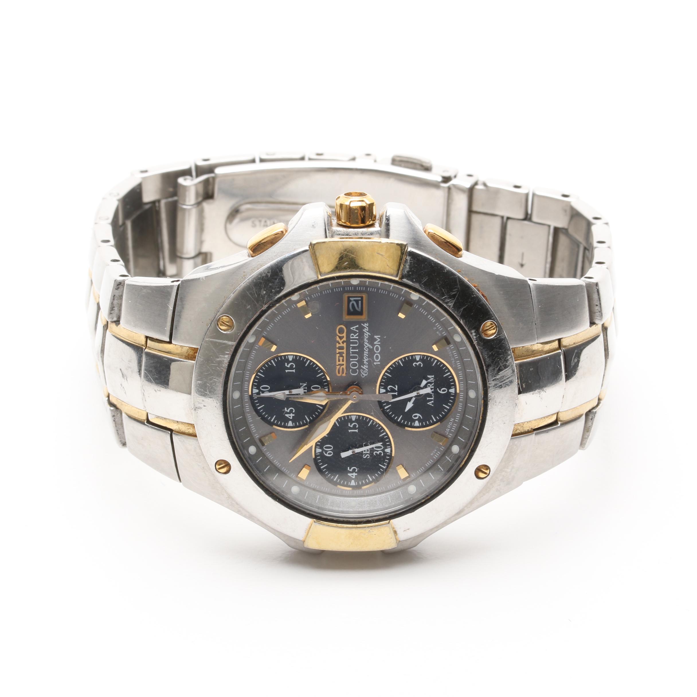 Seiko "Coutura" Two Tone Chronograph Watch