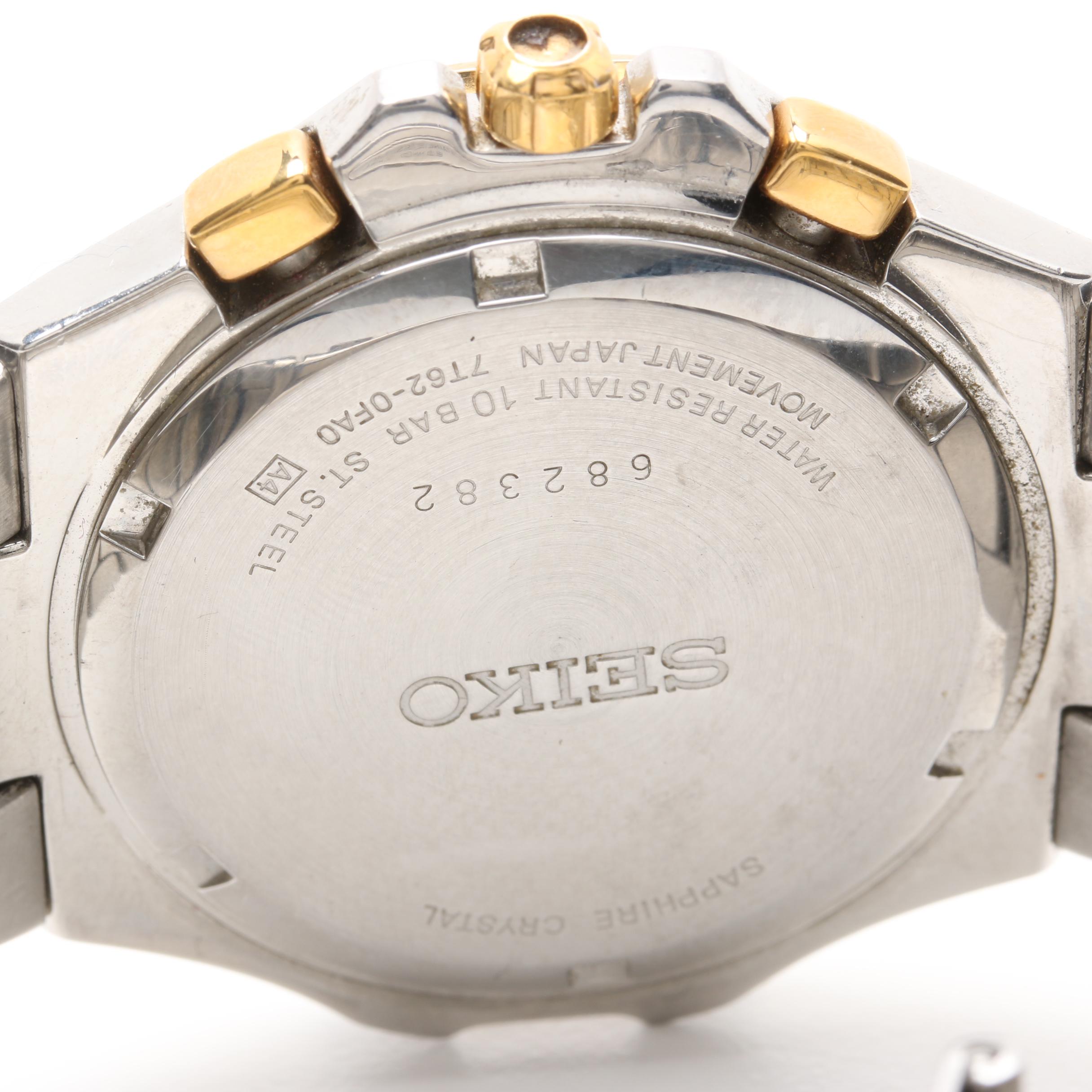 Seiko "Coutura" Two Tone Chronograph Watch