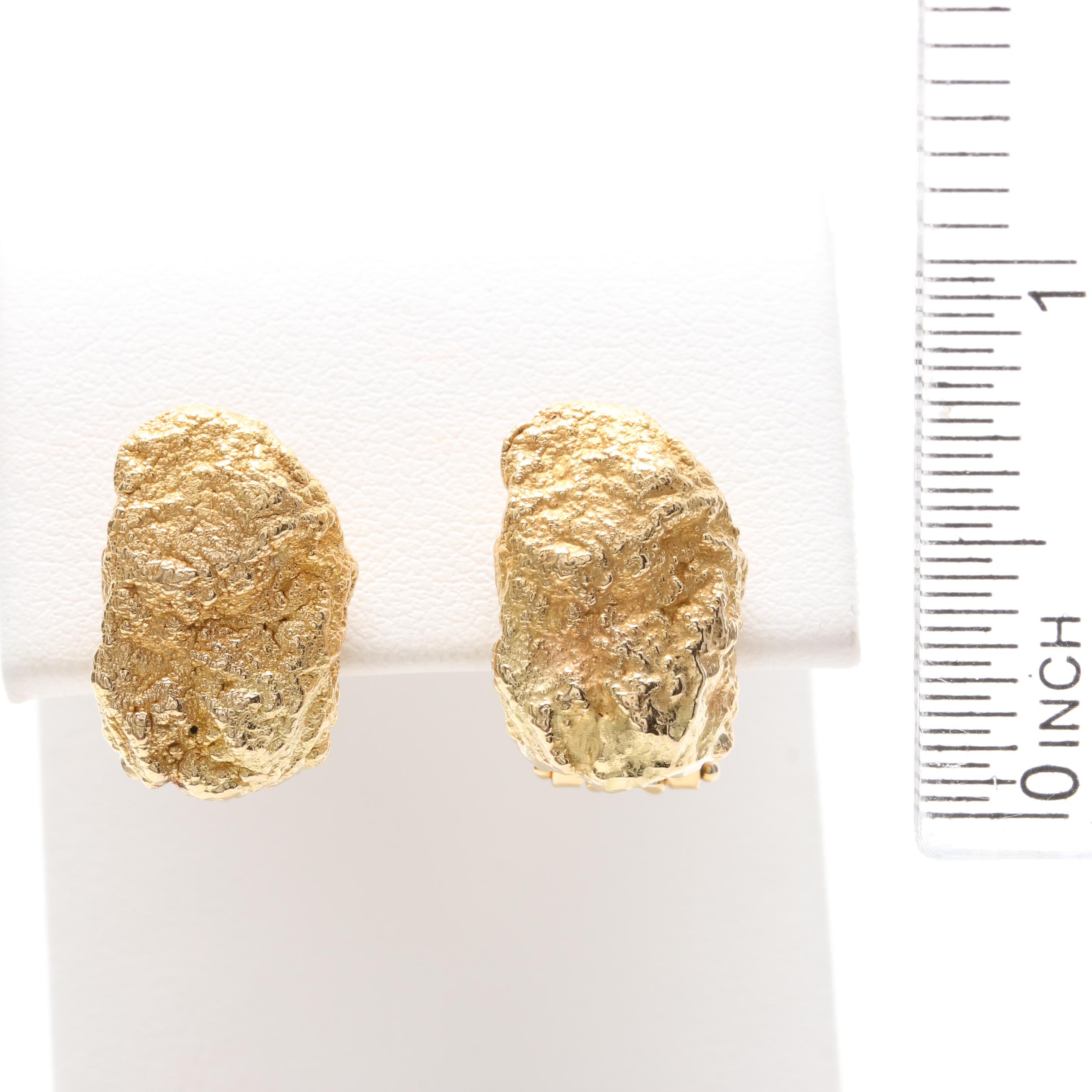 Roberto Coin 18K Yellow Gold Nugget Earrings