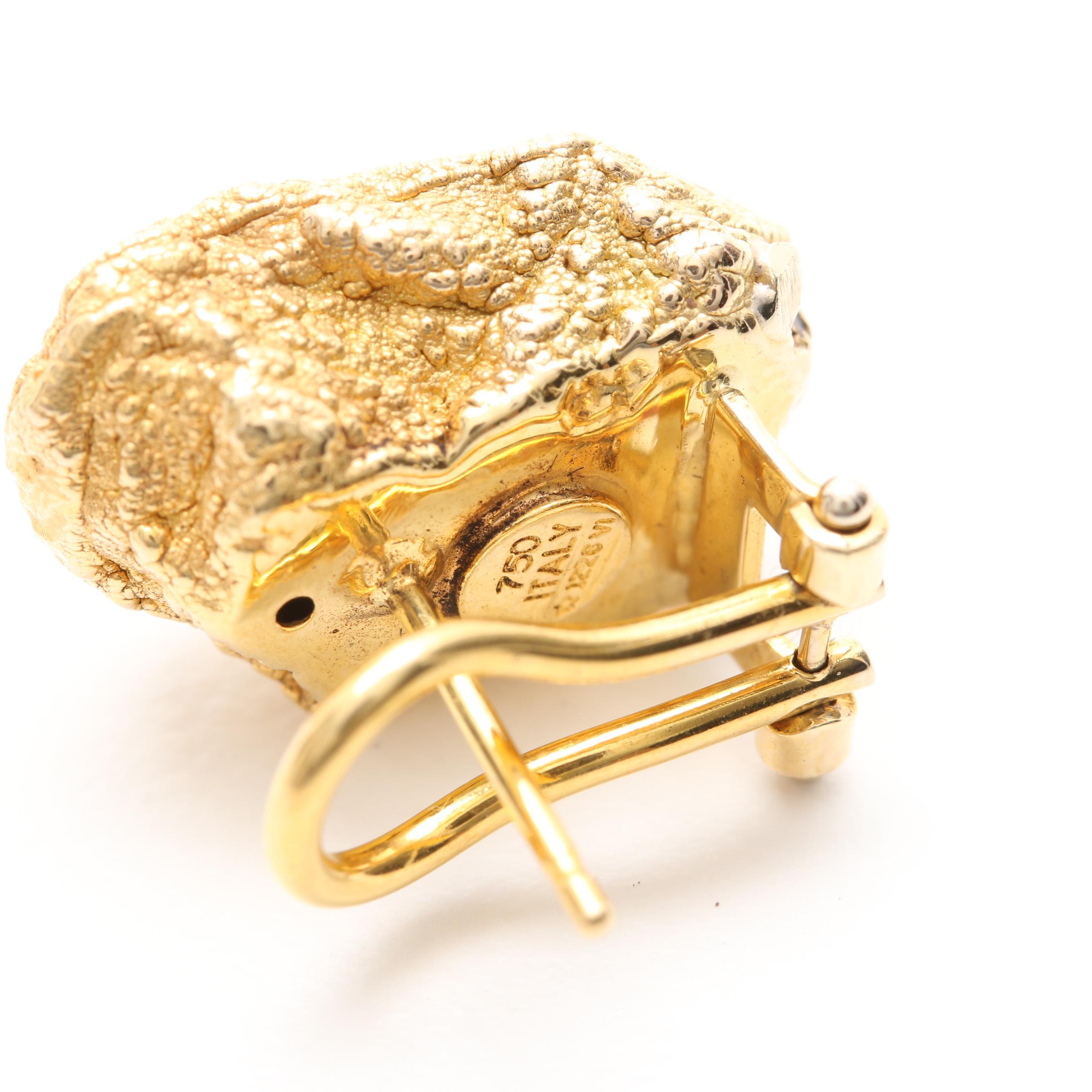Roberto Coin 18K Yellow Gold Nugget Earrings