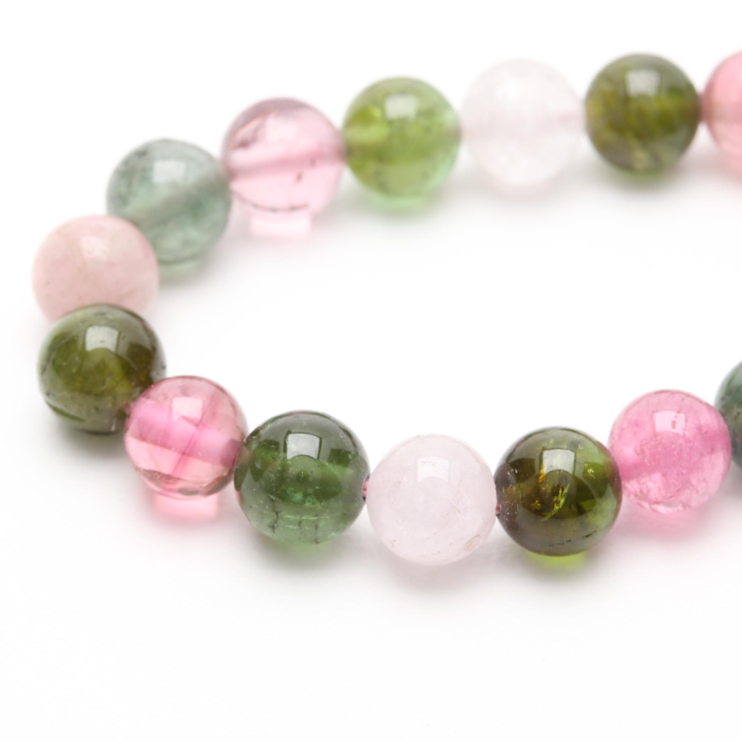 14K Yellow Gold Gemstone Necklace With Diamond Accented Closure