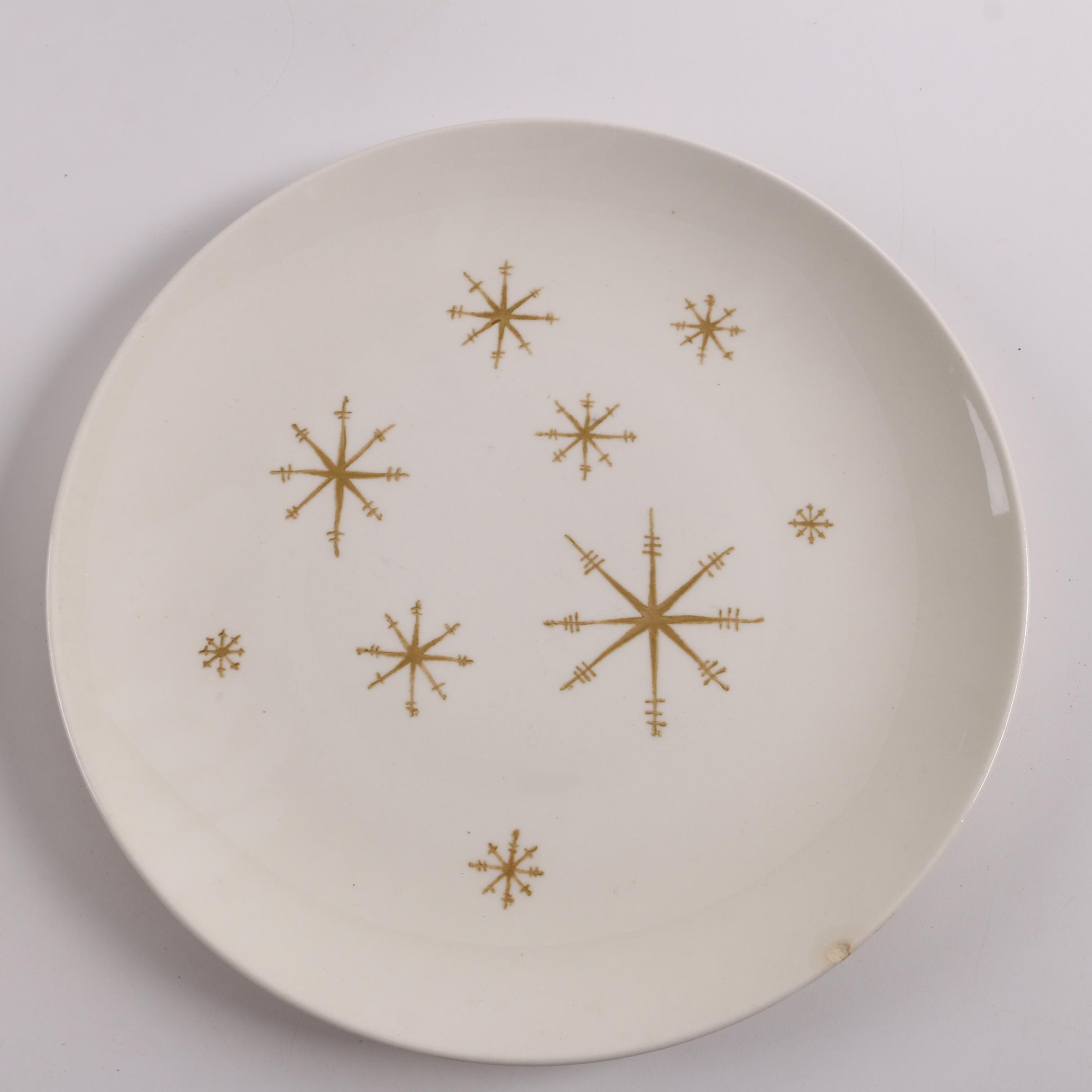 Mid Century Royal China "Star Glow" and Harker Bakerite "Tulip" Dinnerware