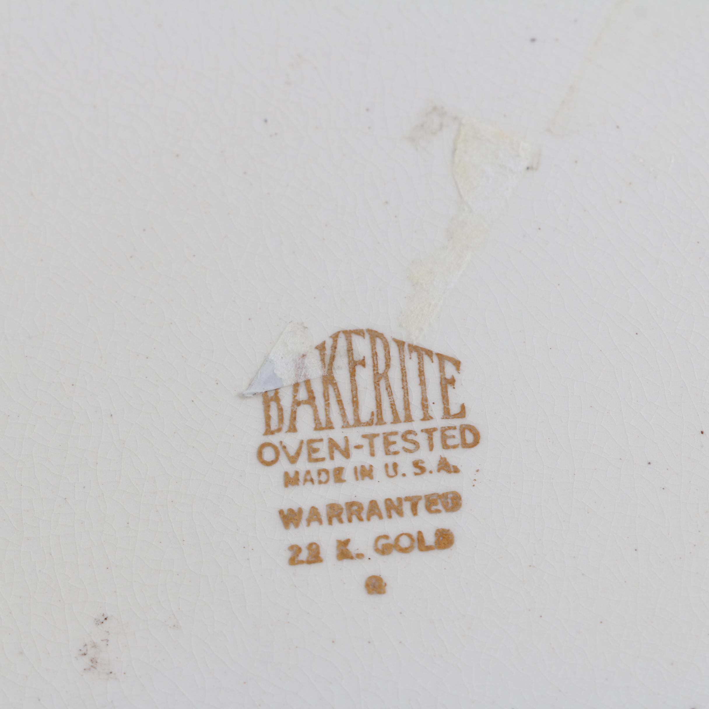 Mid Century Royal China "Star Glow" and Harker Bakerite "Tulip" Dinnerware