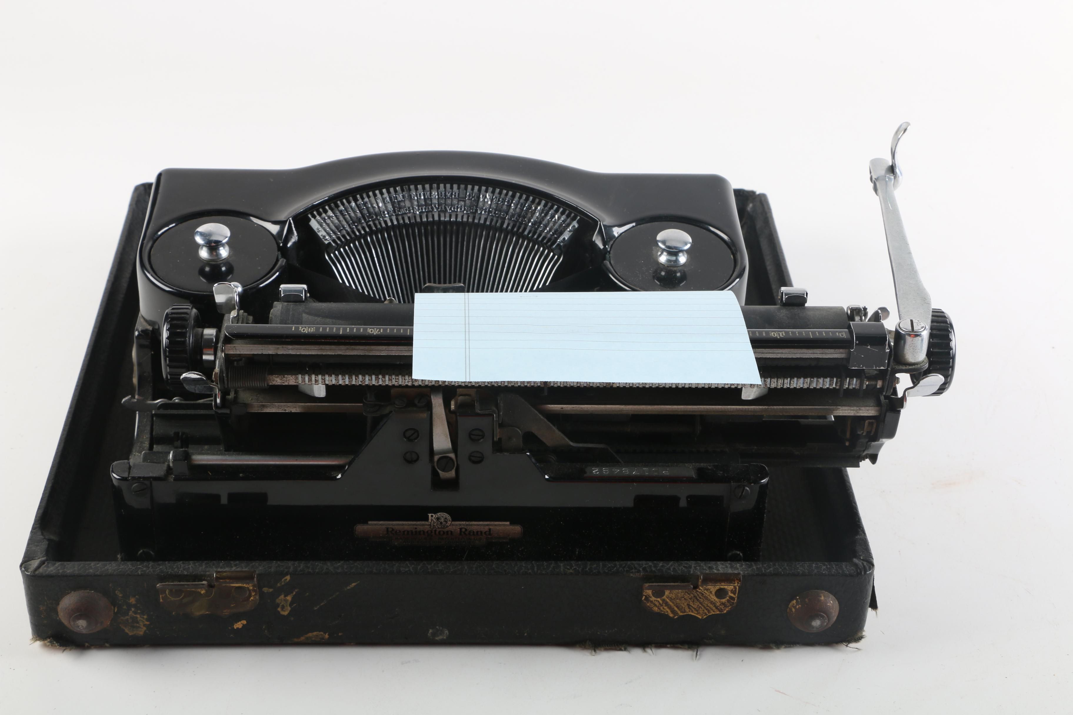 1940 Remington Rand Model 1 Portable Typewriter