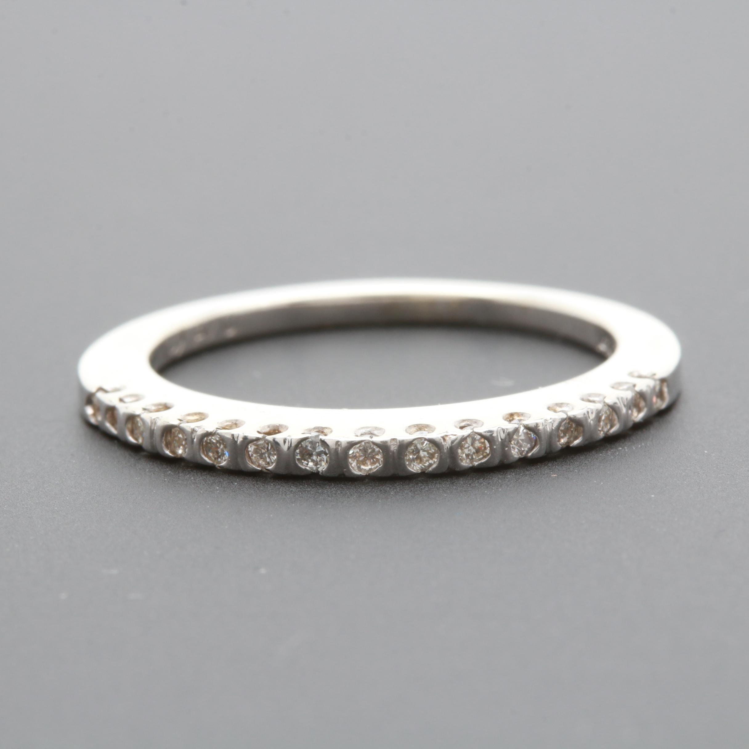 14K White Gold Diamond Ring