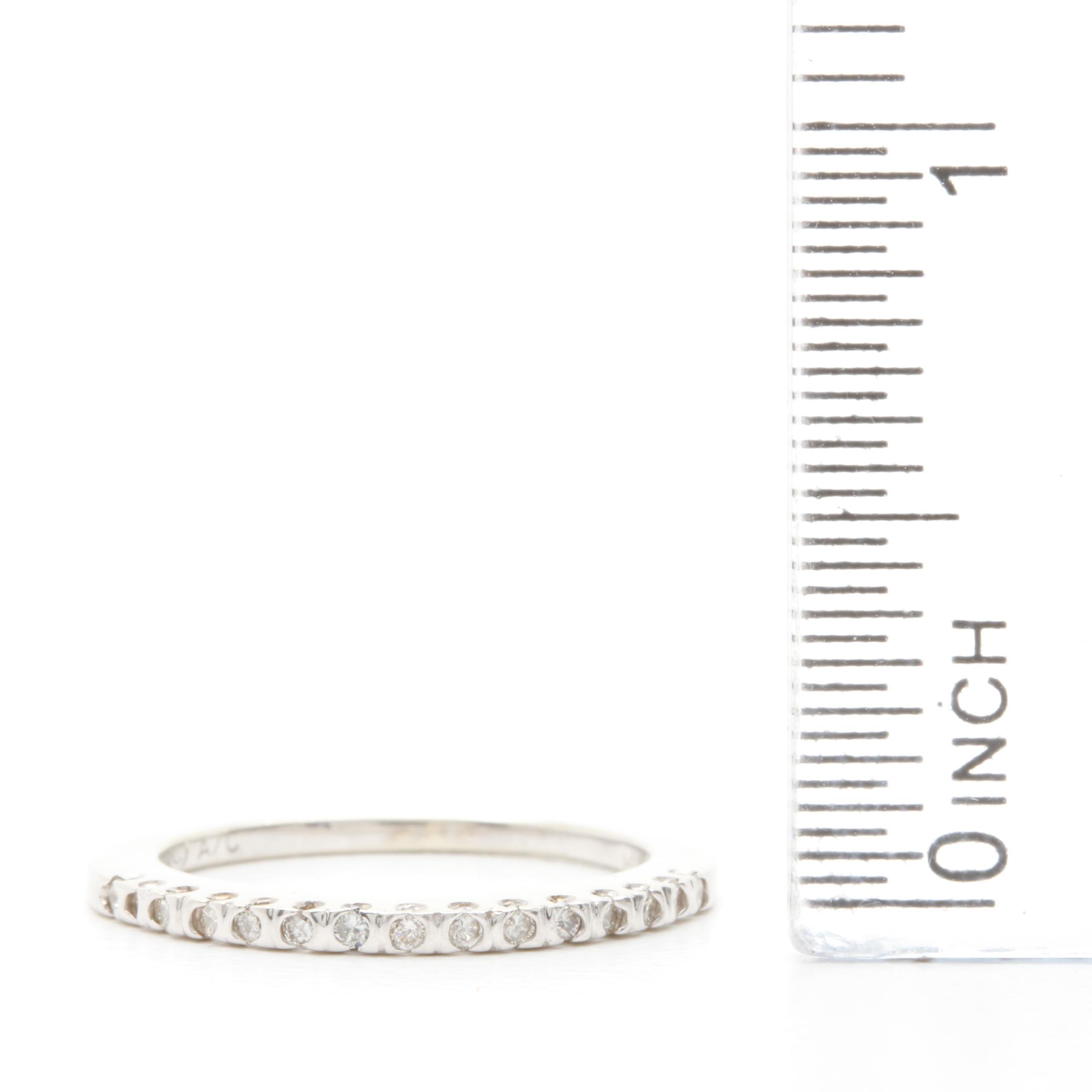 14K White Gold Diamond Ring