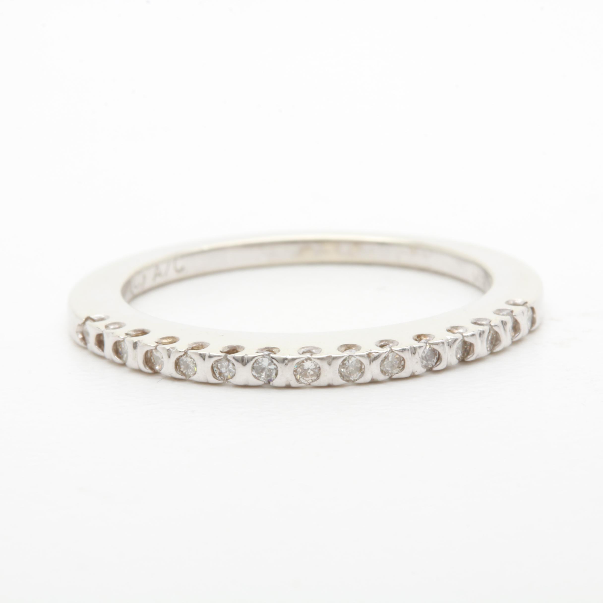 14K White Gold Diamond Ring