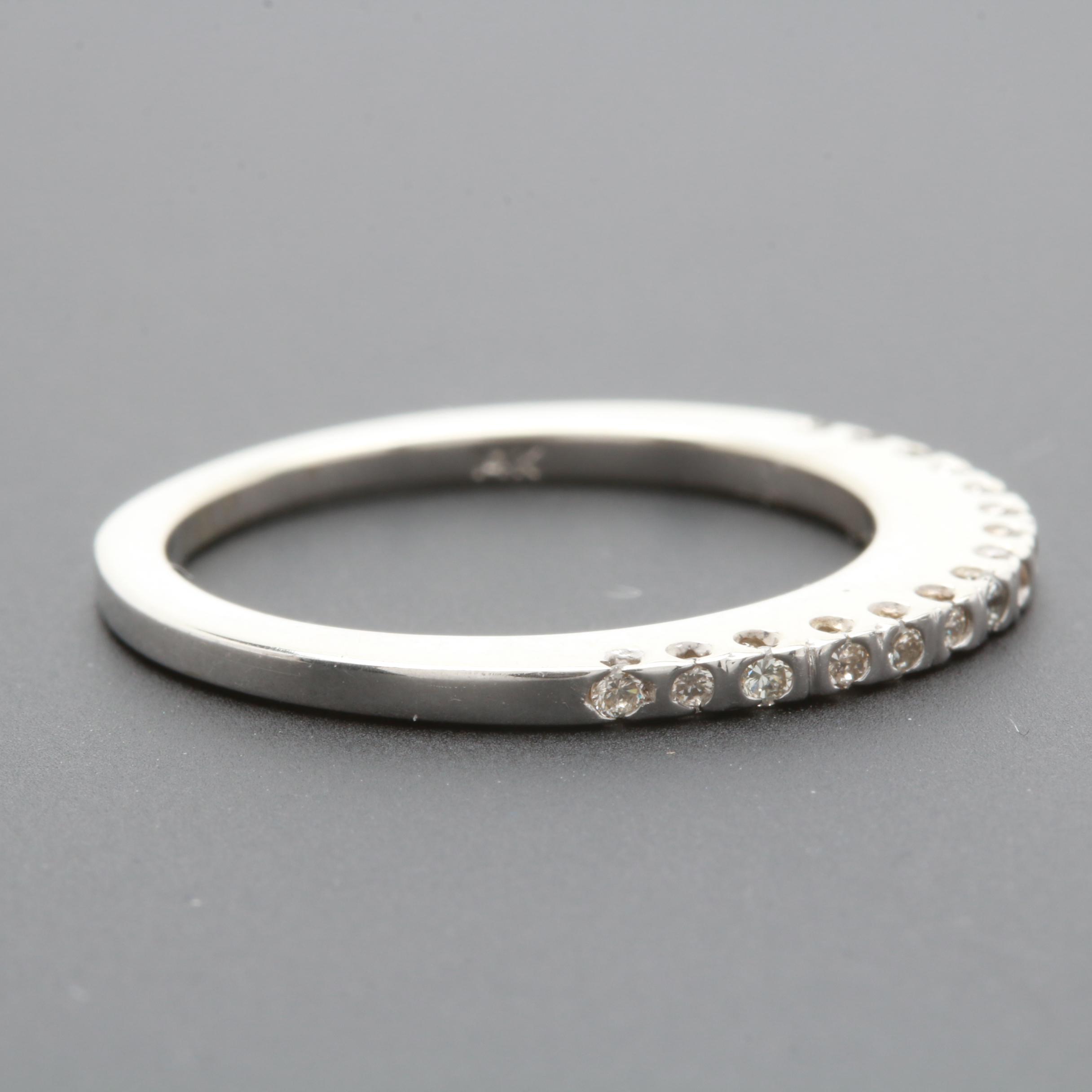 14K White Gold Diamond Ring