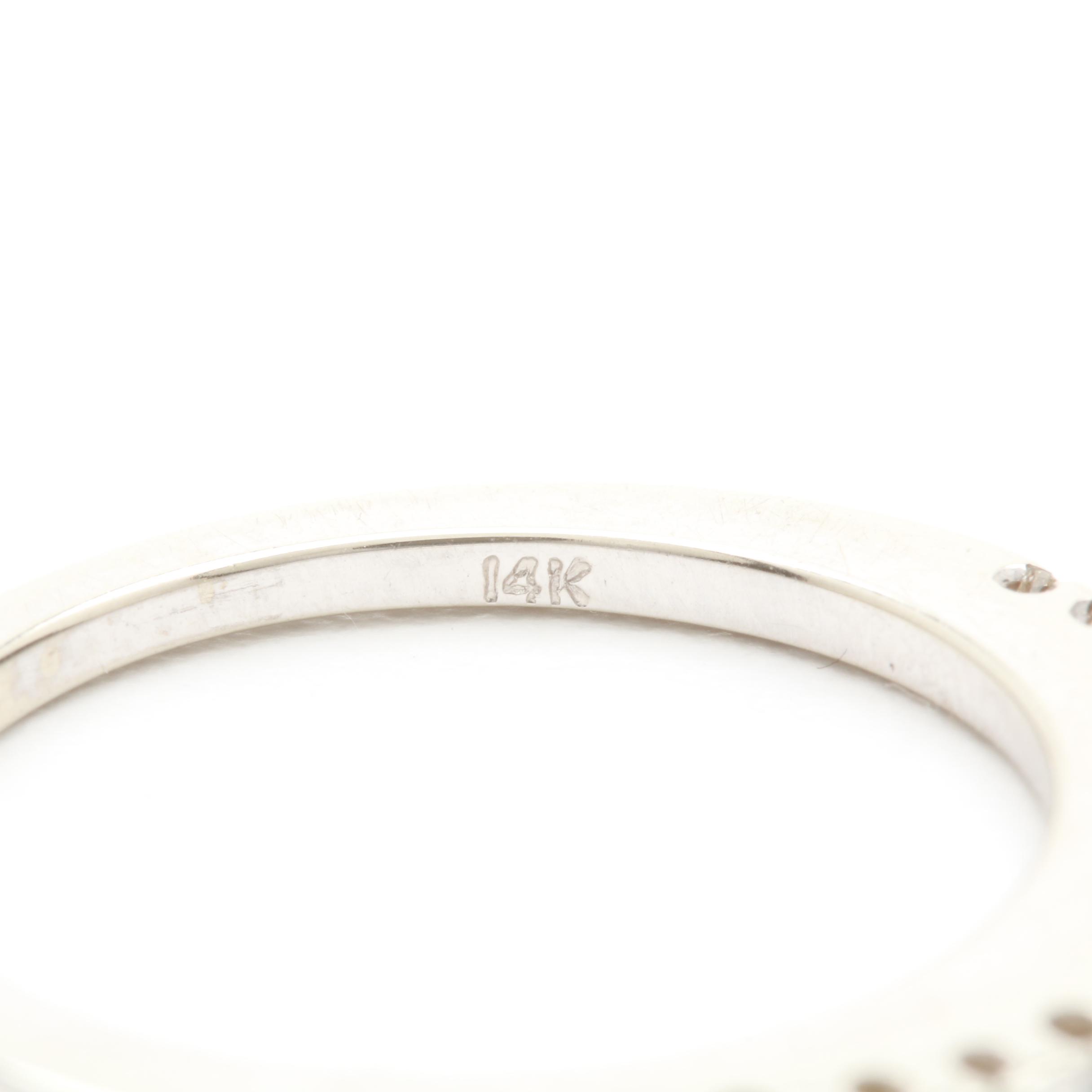 14K White Gold Diamond Ring