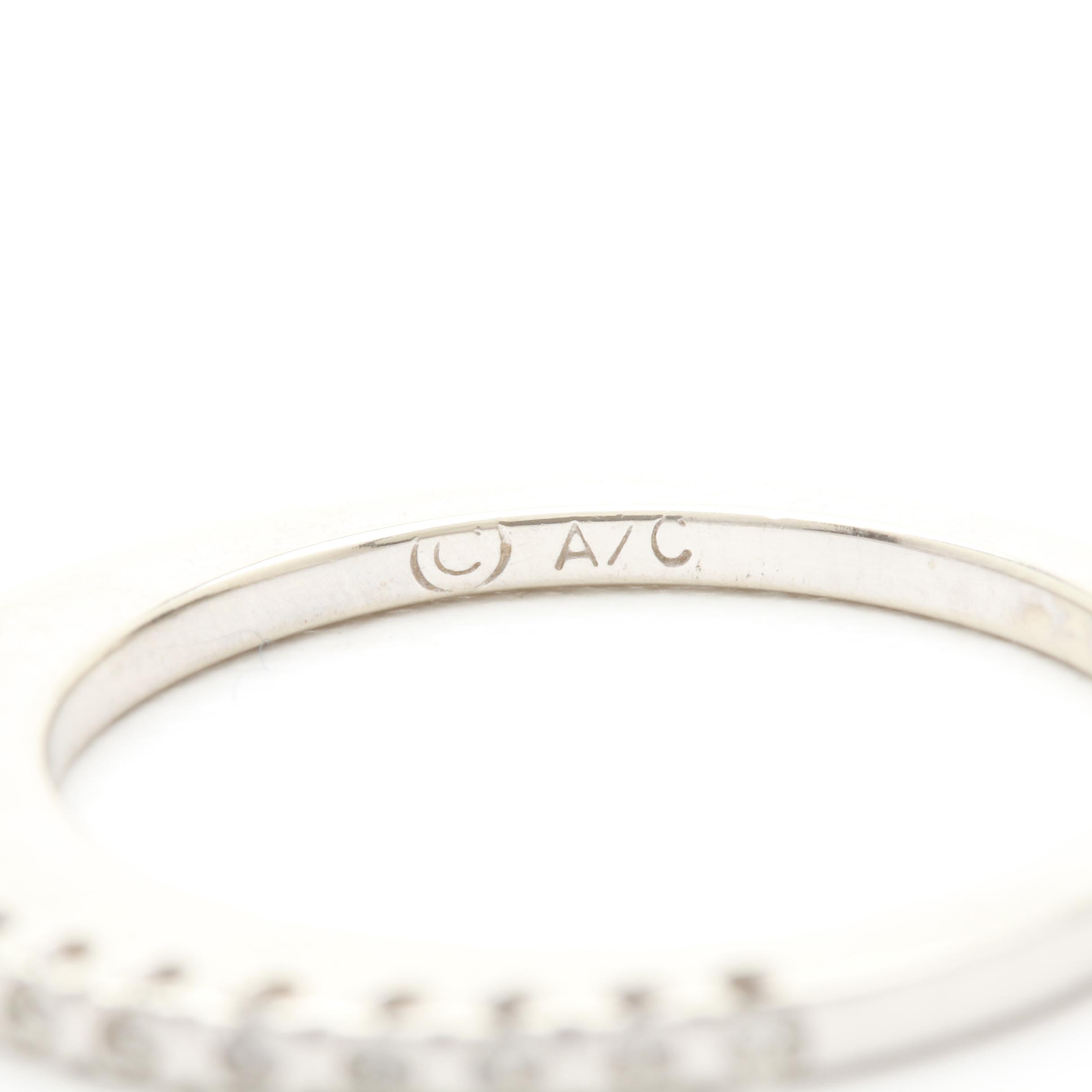 14K White Gold Diamond Ring