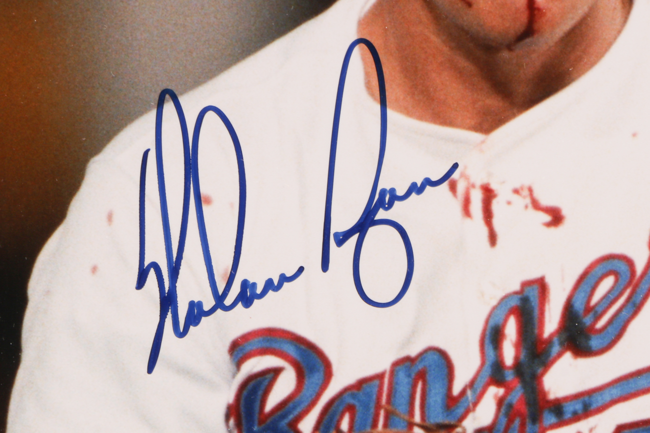 Nolan Ryan Signed Bloody Lip Photo  COA