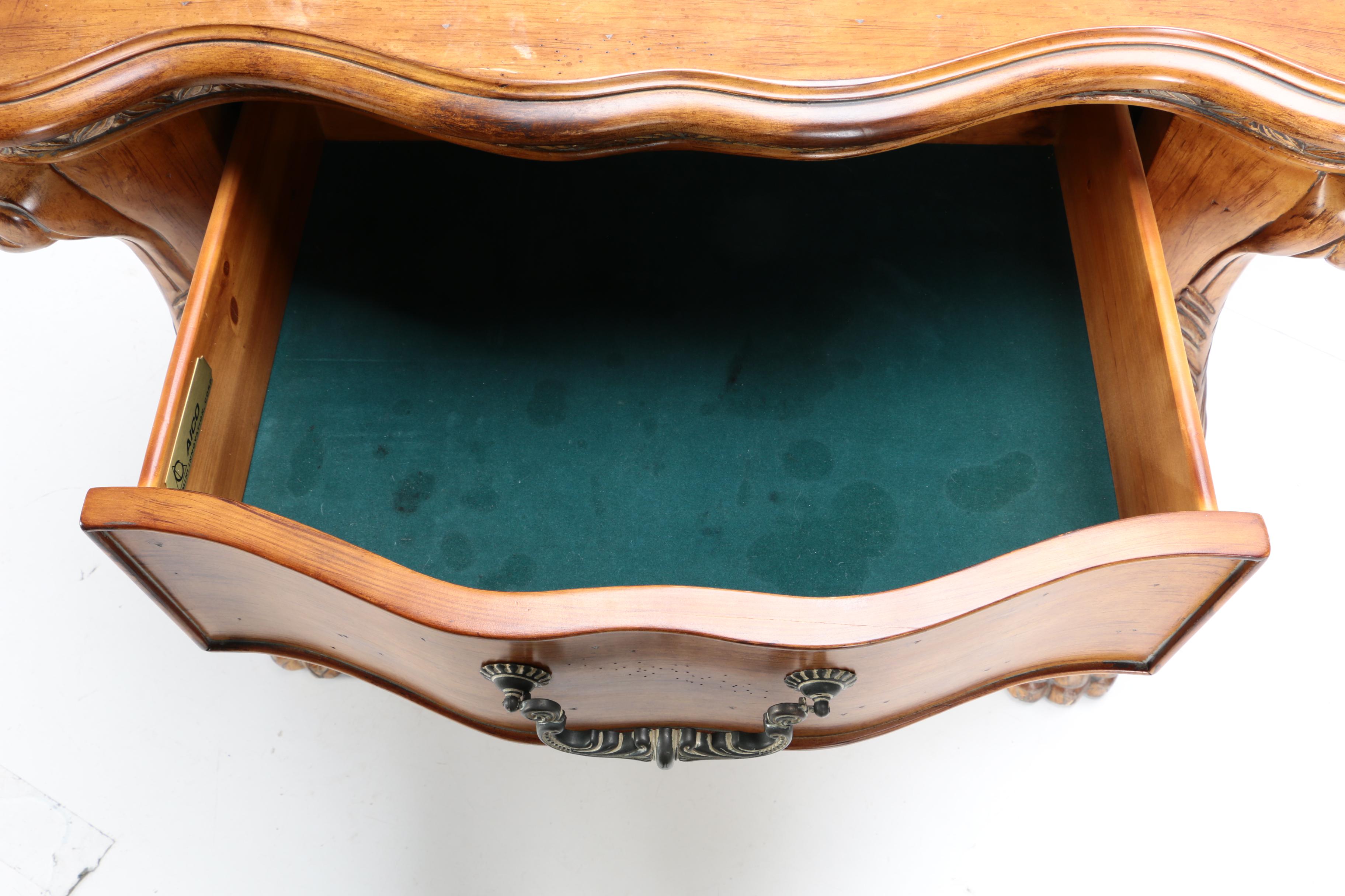 Nightstand with Stone Inlay Top by Michael Amini for AICO