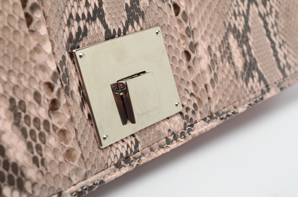 Tiffany & Co. Python Snakeskin Clutch Purse