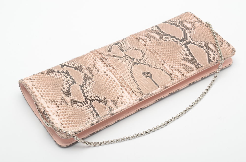Tiffany & Co. Python Snakeskin Clutch Purse