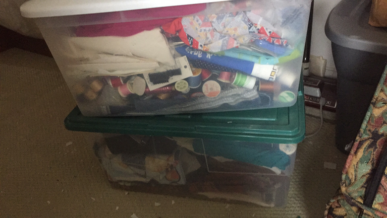 Sewing Supplies with Fabric Remnants