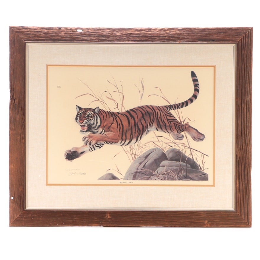 John Ruthven Signed Limited Edition Offset Lithograph "Bengal Tiger"