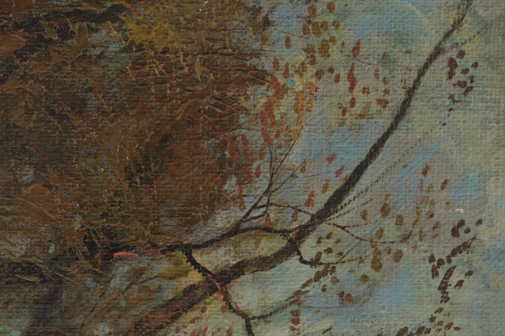 De Angelis Oil Landscape Painting on Canvas