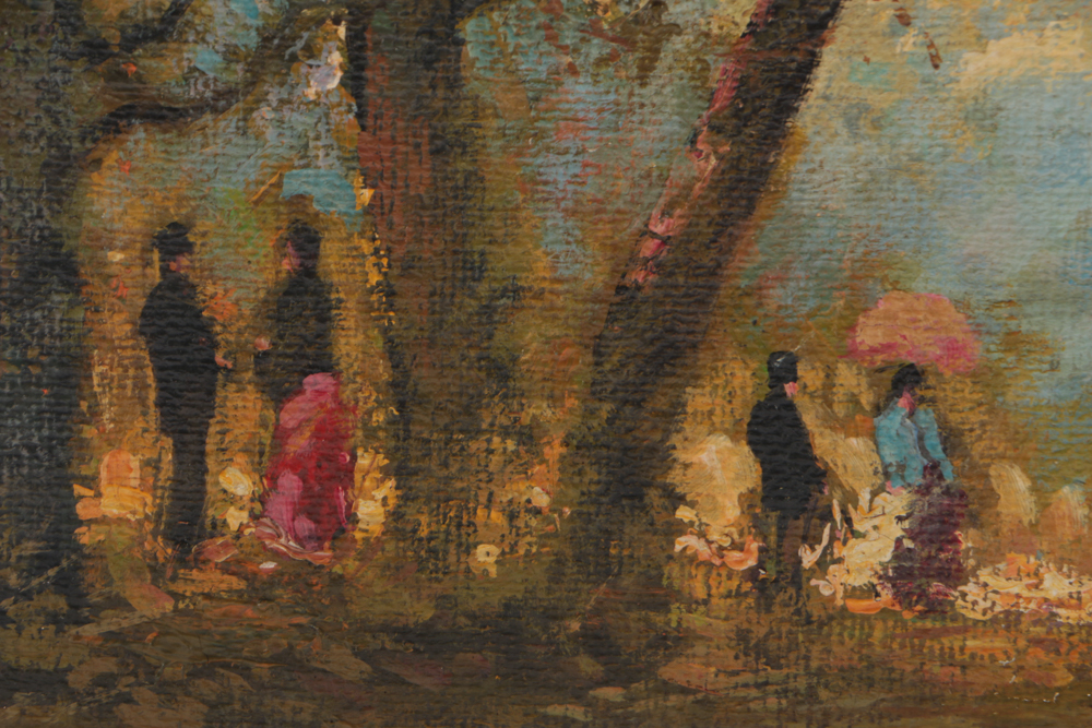 De Angelis Oil Landscape Painting on Canvas