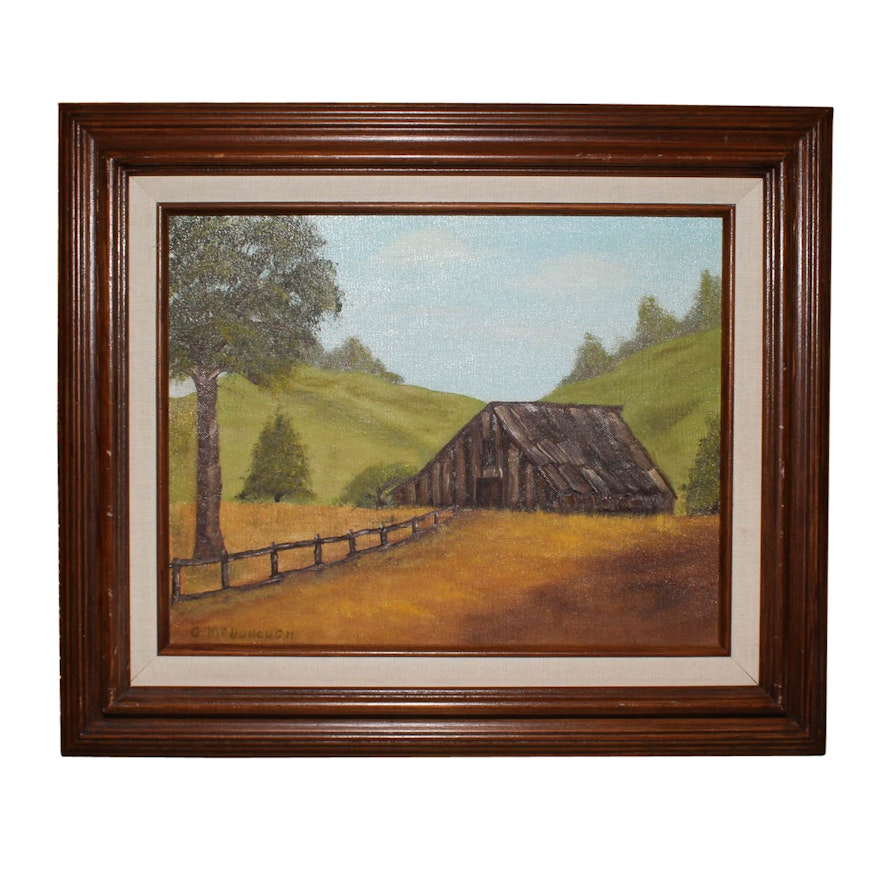 G. McDonough Oil Painting of Landscape