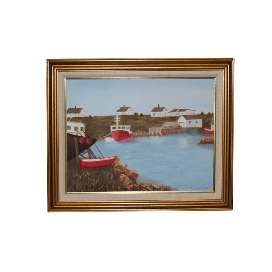 G. McDonough Painting of Harbor