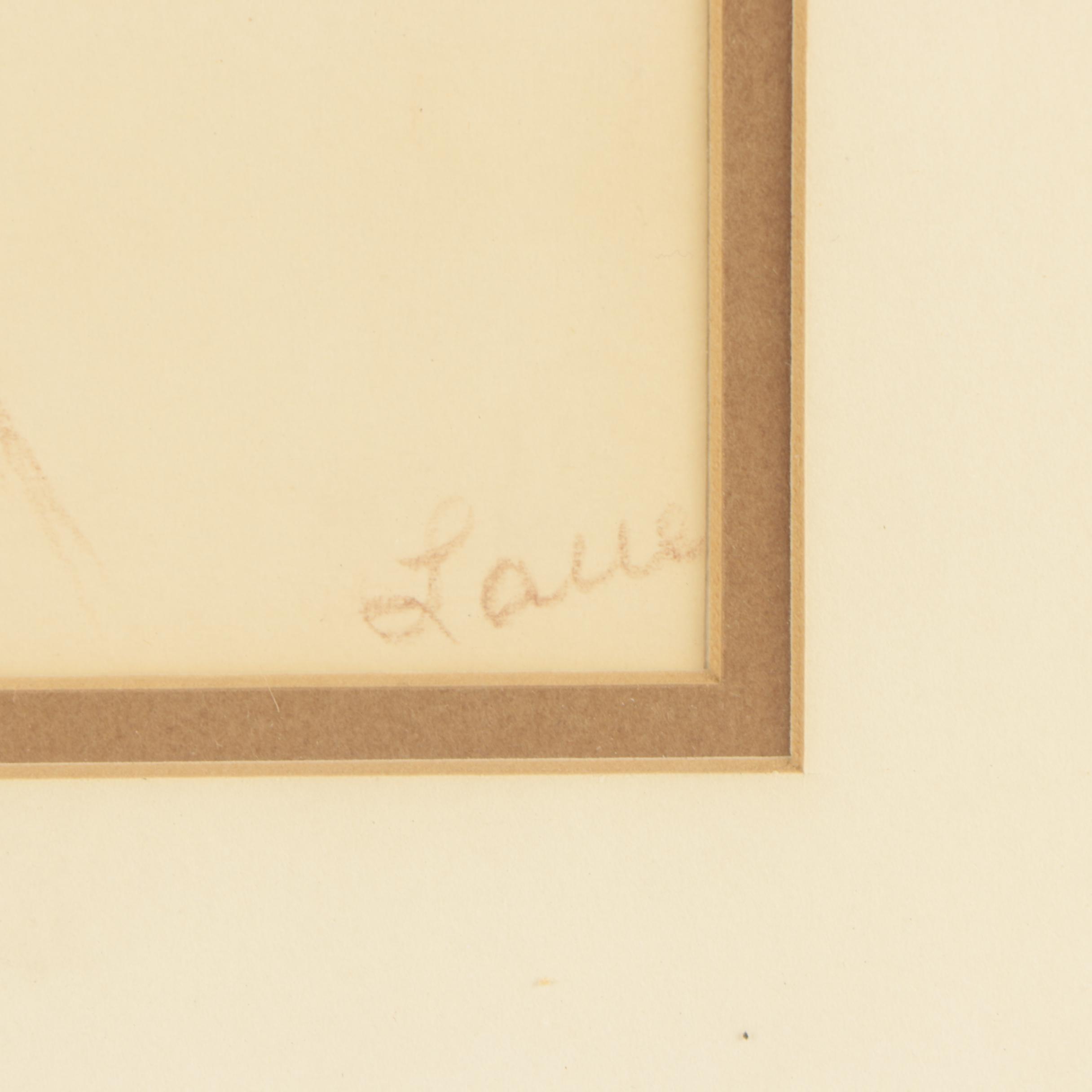 Laue Futurist Style Conté Crayon Drawing