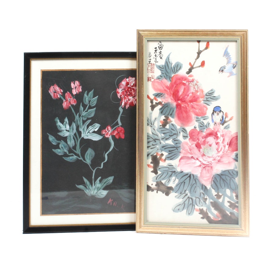 Original Hand-Painted Watercolor Florals