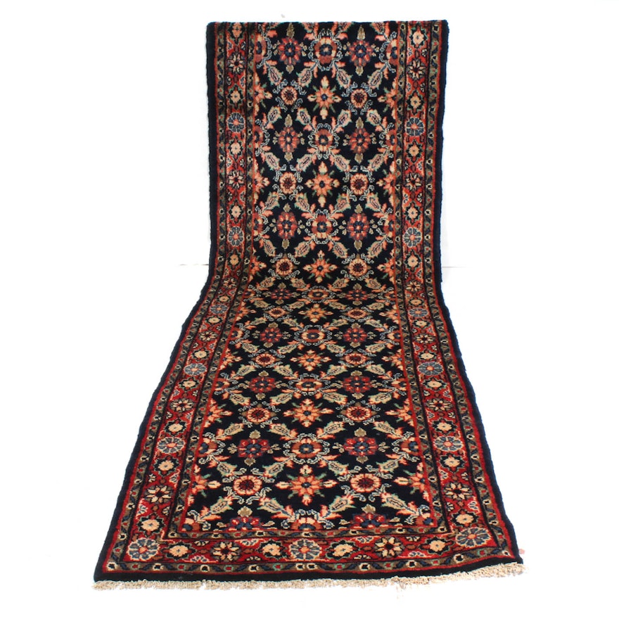 Vintage Hand-Knotted Persian Hamadan Runner