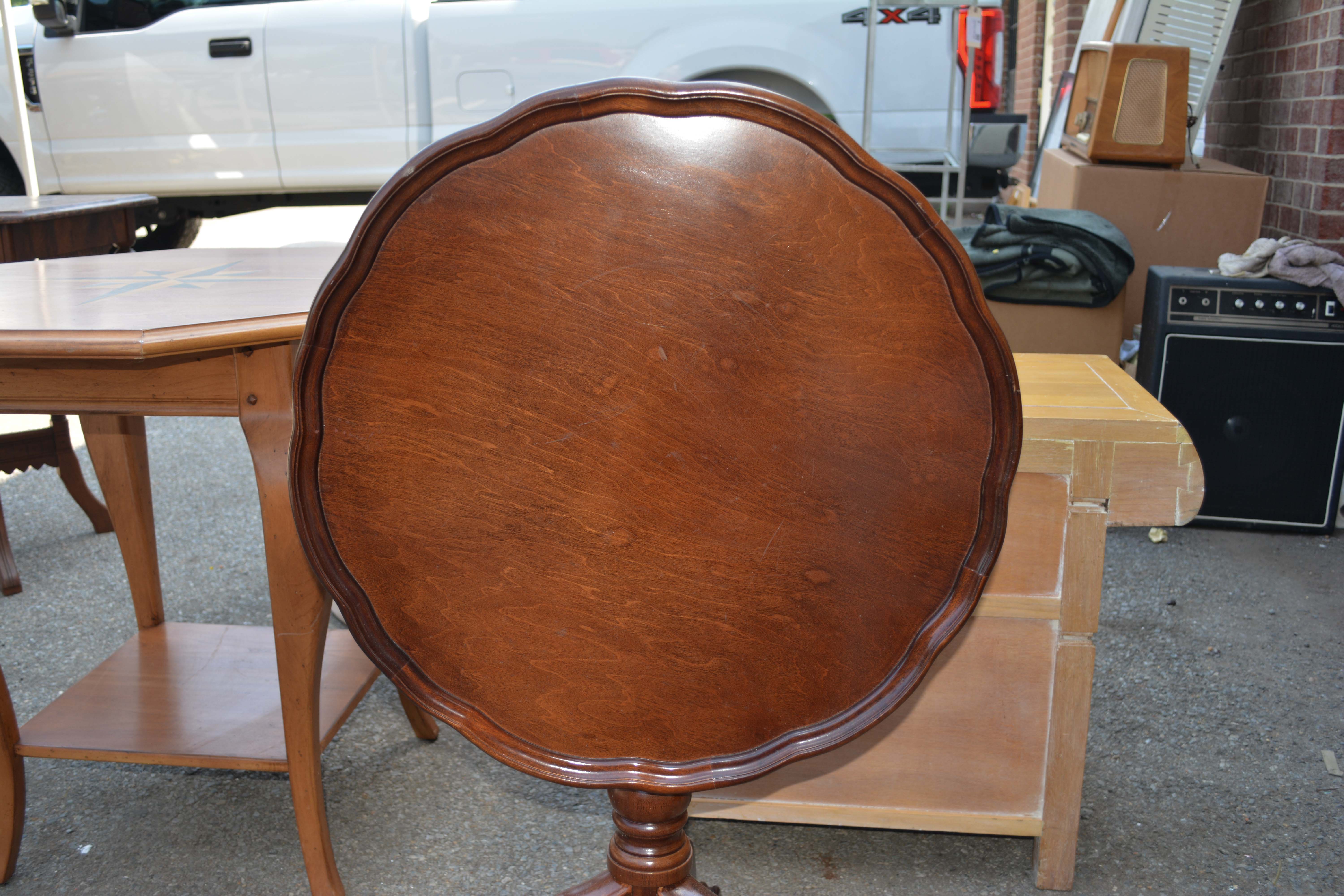 Duncan Phyfe Style Tilt Top Table by The Bombay Company