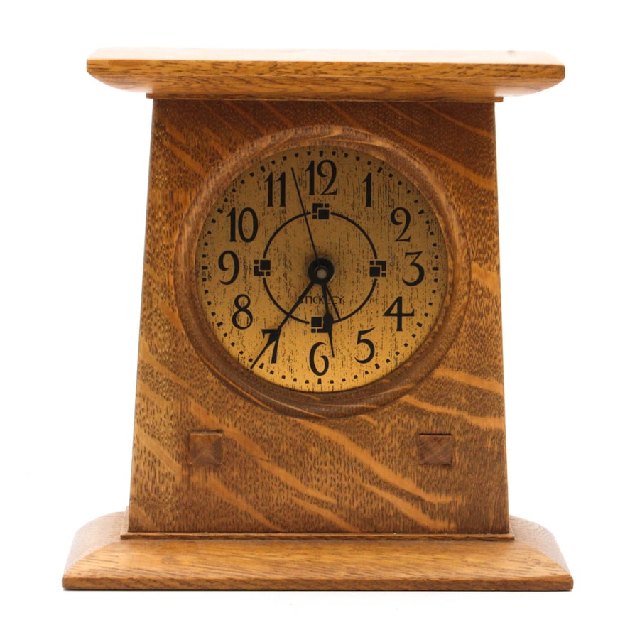 Stickley Quartersawn Oak Bracket Clock
