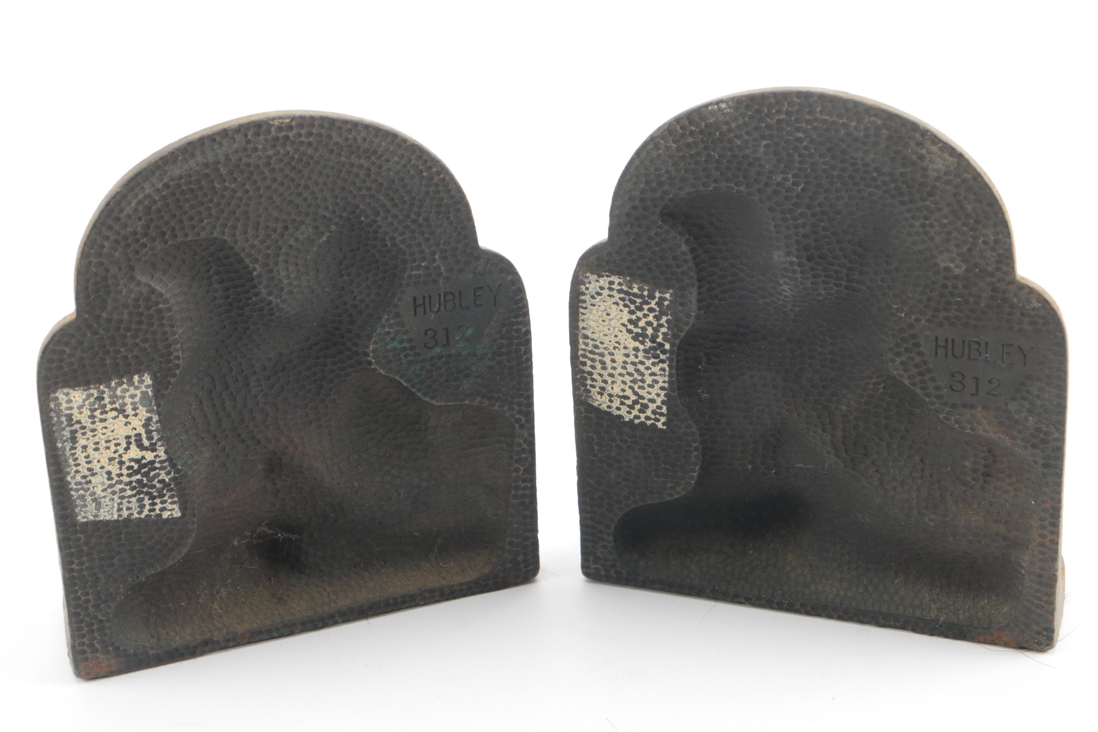 Hubley "St. George" Bookends (Attributed) with "The Angelus" Bookends