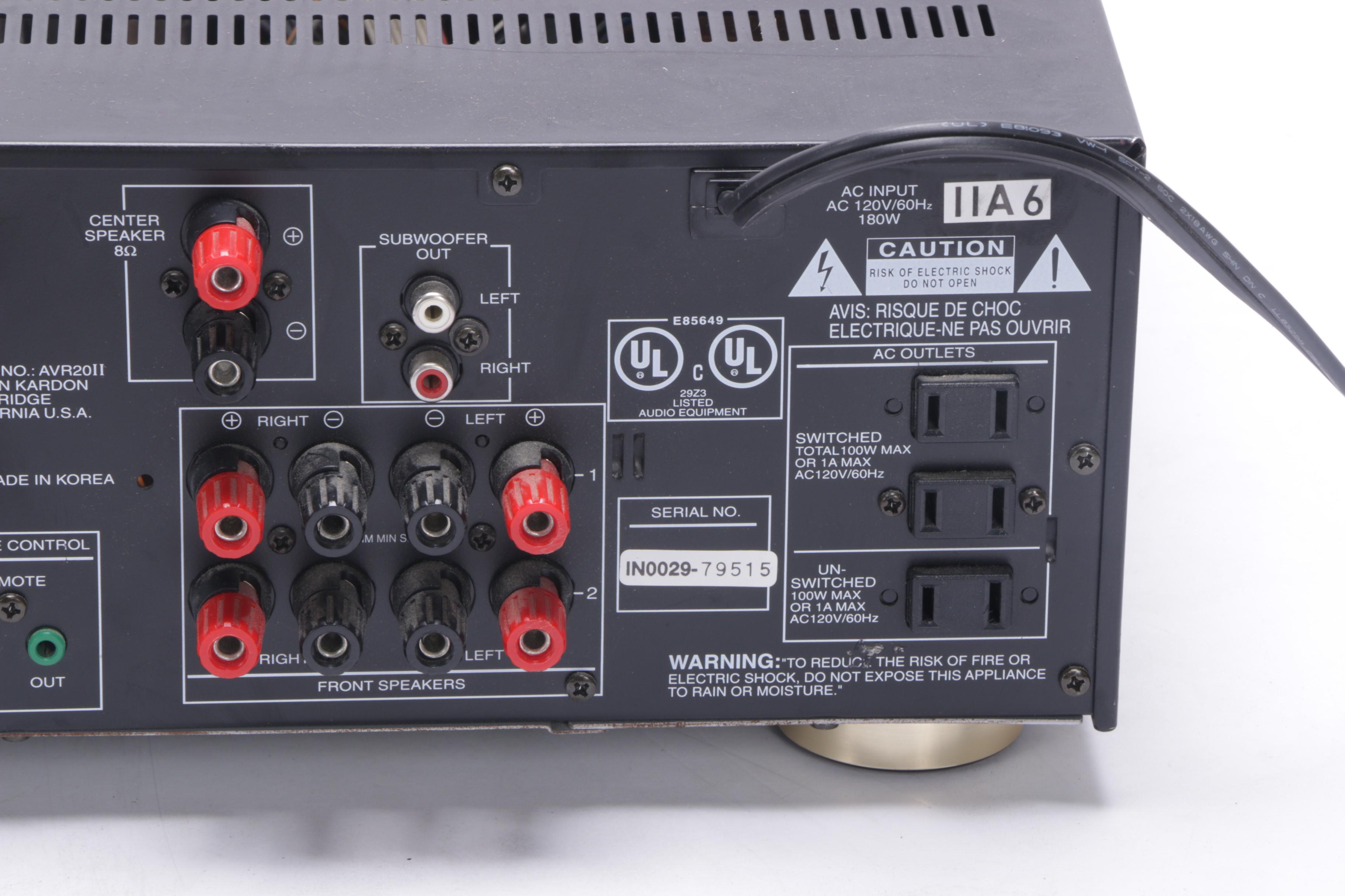 Harman Kardon 5.1 Dolby Surround Audio and Visual Stereo Receiver