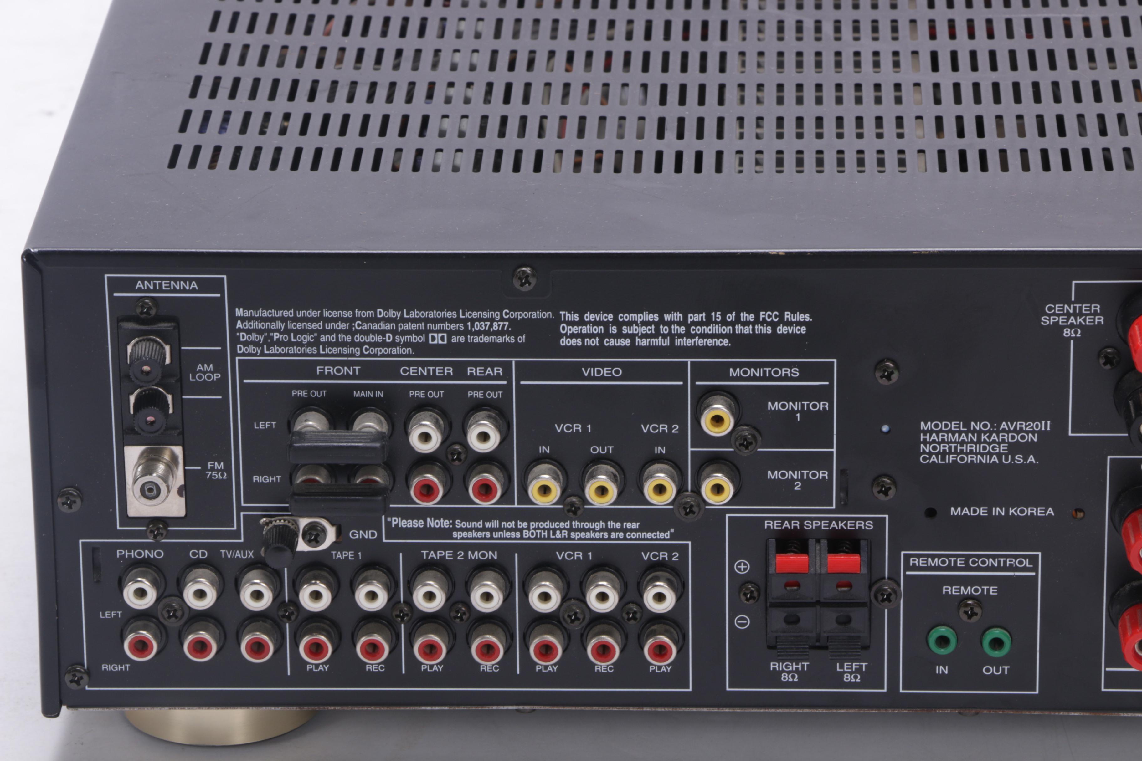 Harman Kardon 5.1 Dolby Surround Audio and Visual Stereo Receiver