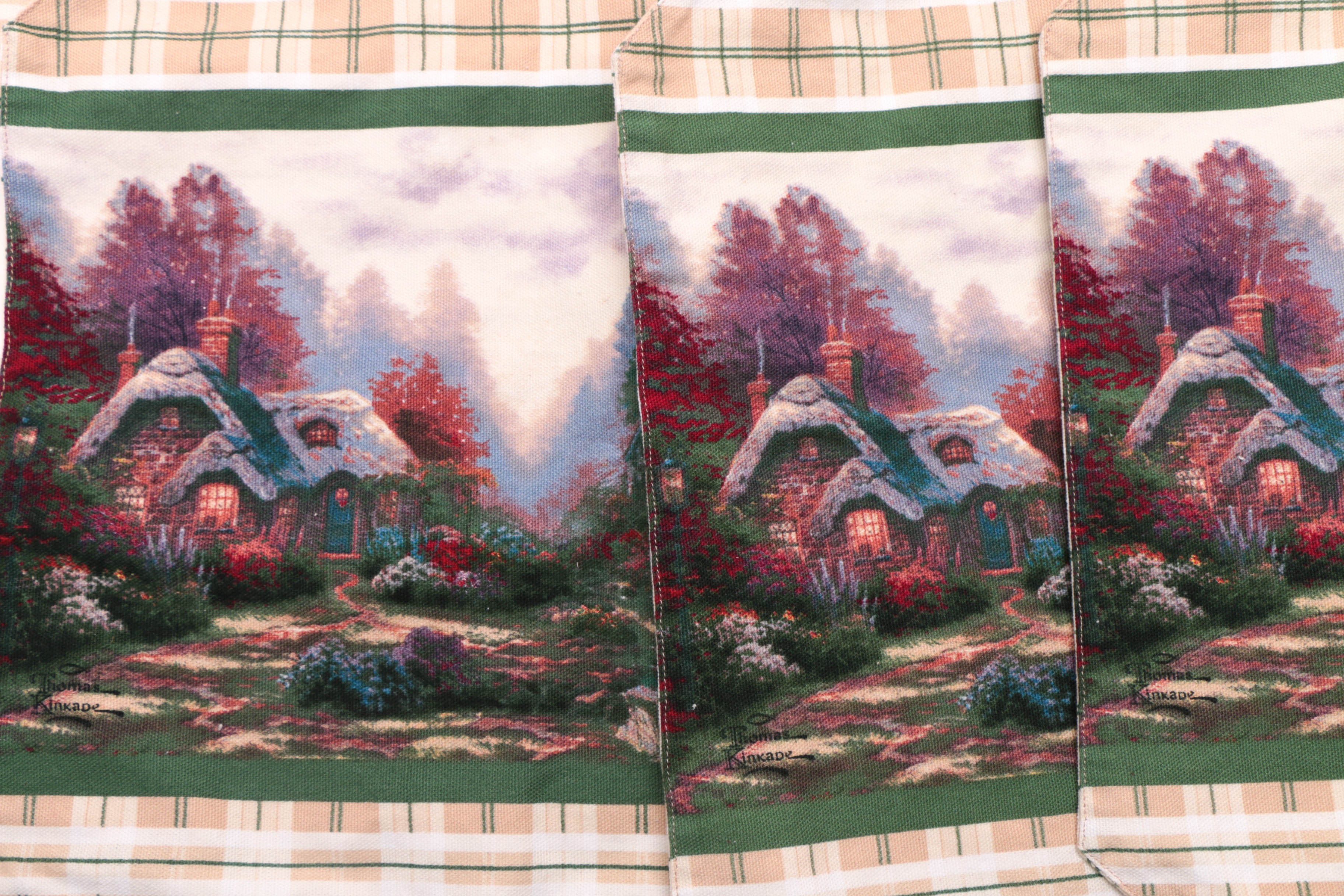 Thomas Kinkade Cotton Table Runner and Placemats