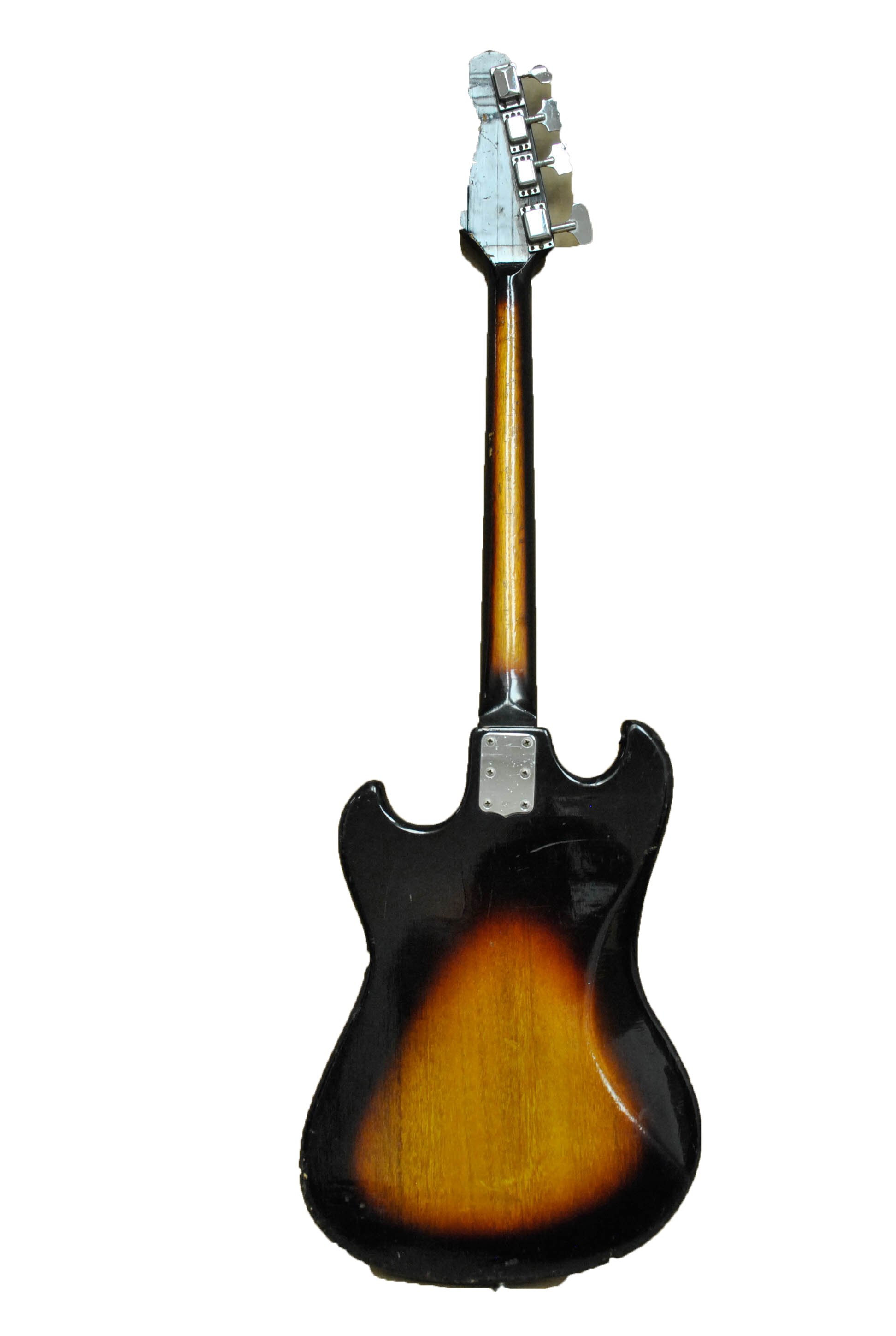 C. 1960s Teisco Electric Bass Guitar and Road Runner Gig Bag