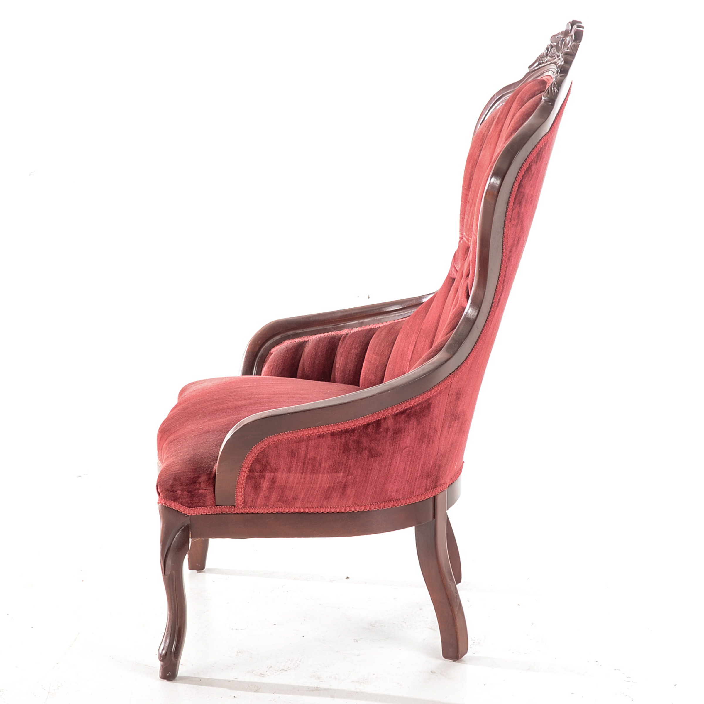 Victorian Style Rose Carved Arm Chair